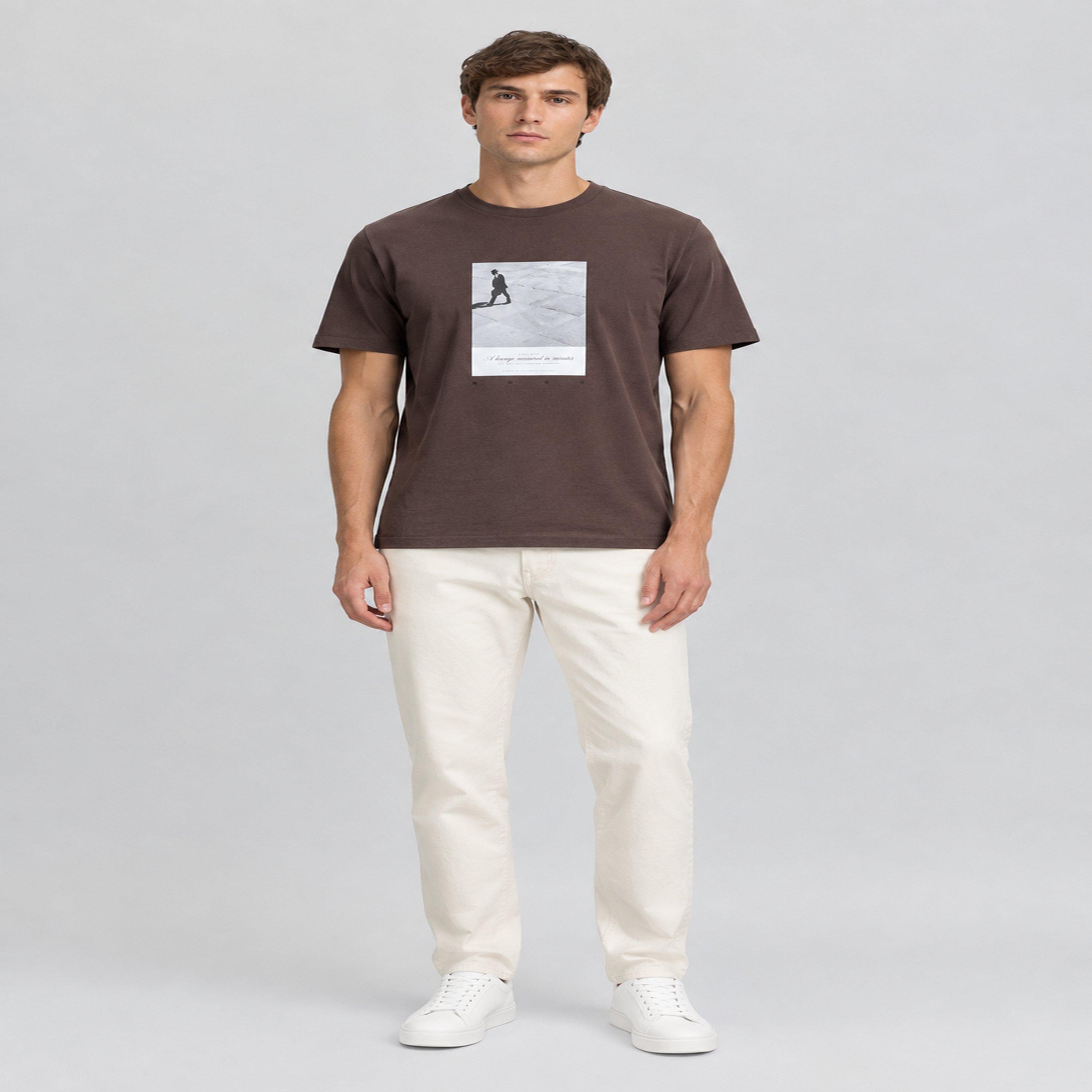 Brown 903 - Hugo - Mens HUGO Art Graphic Short Sleeve T-Shirt (Devro) - 3