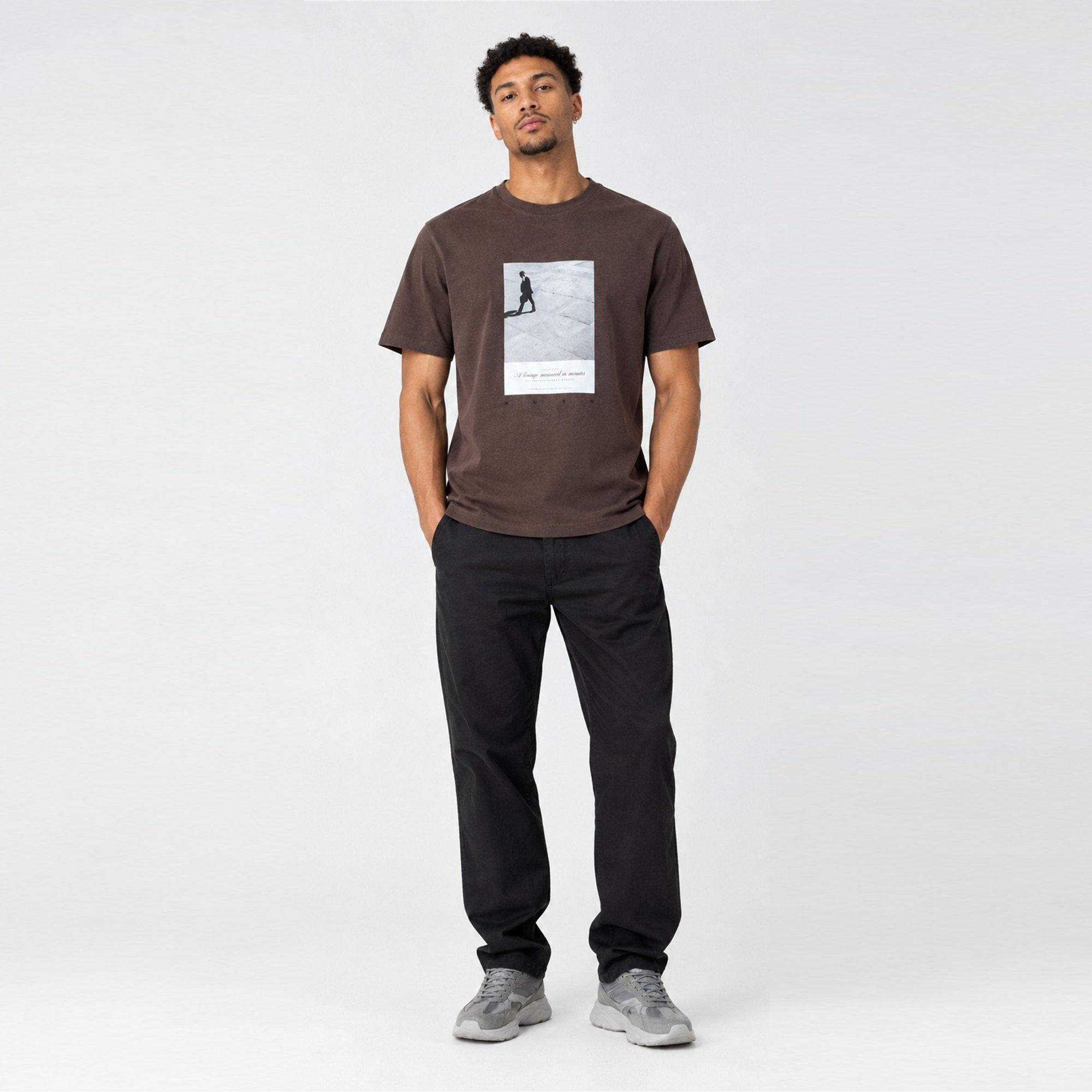 Brown 903 - Hugo - Mens HUGO Art Graphic Short Sleeve T-Shirt (Devro) - 5