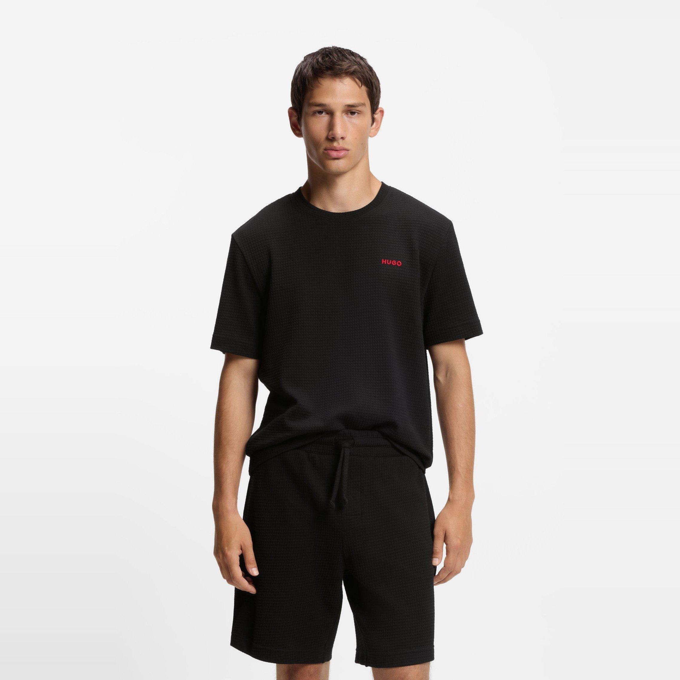 Black 001 - Hugo - Hugo Austin T-Shirt 10267482 01 - 2