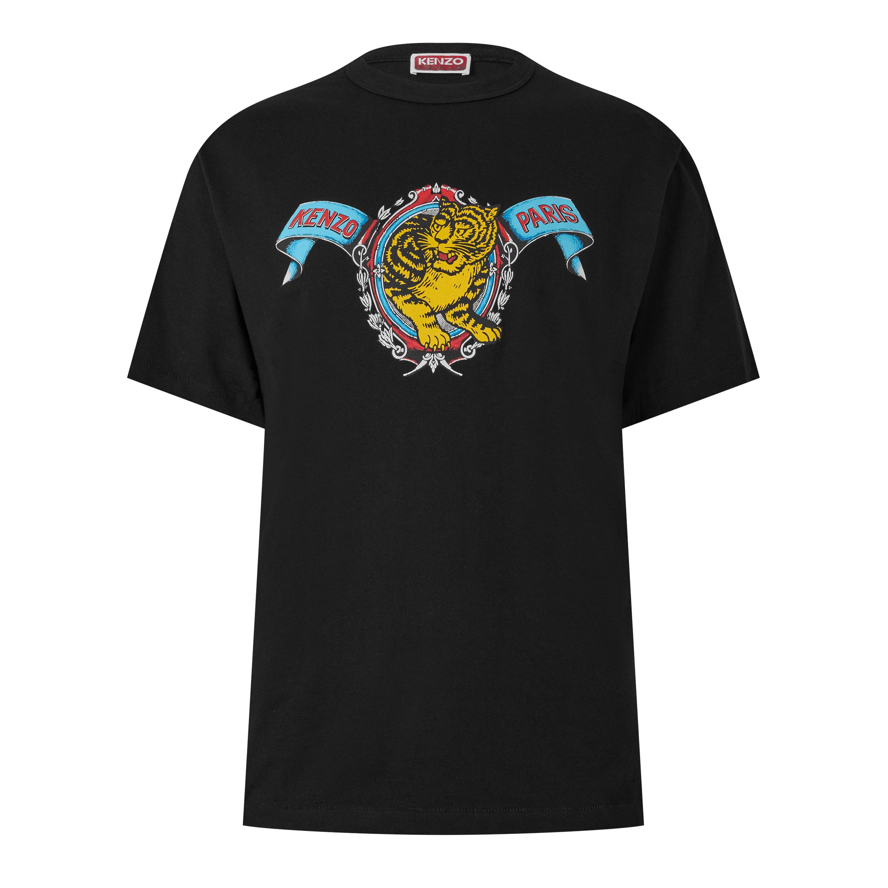 Black - Kenzo - KNZO Tiger Crest Tee Sn64 - 1