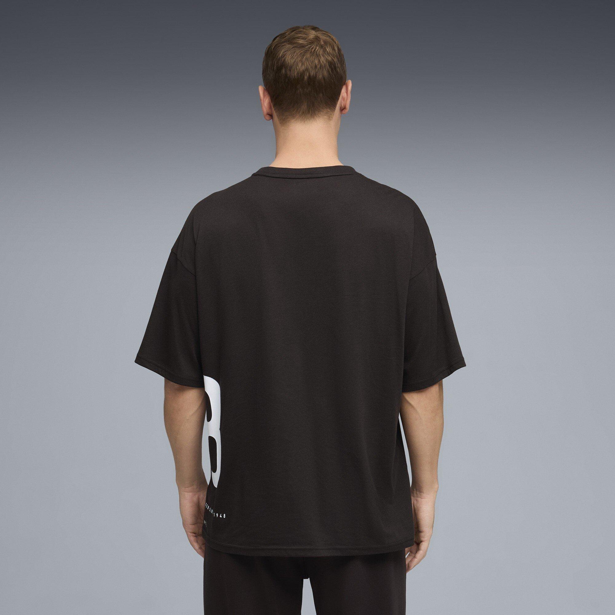 Puma Black - Puma - Men's Graphic Oversized T-Shirt - 4