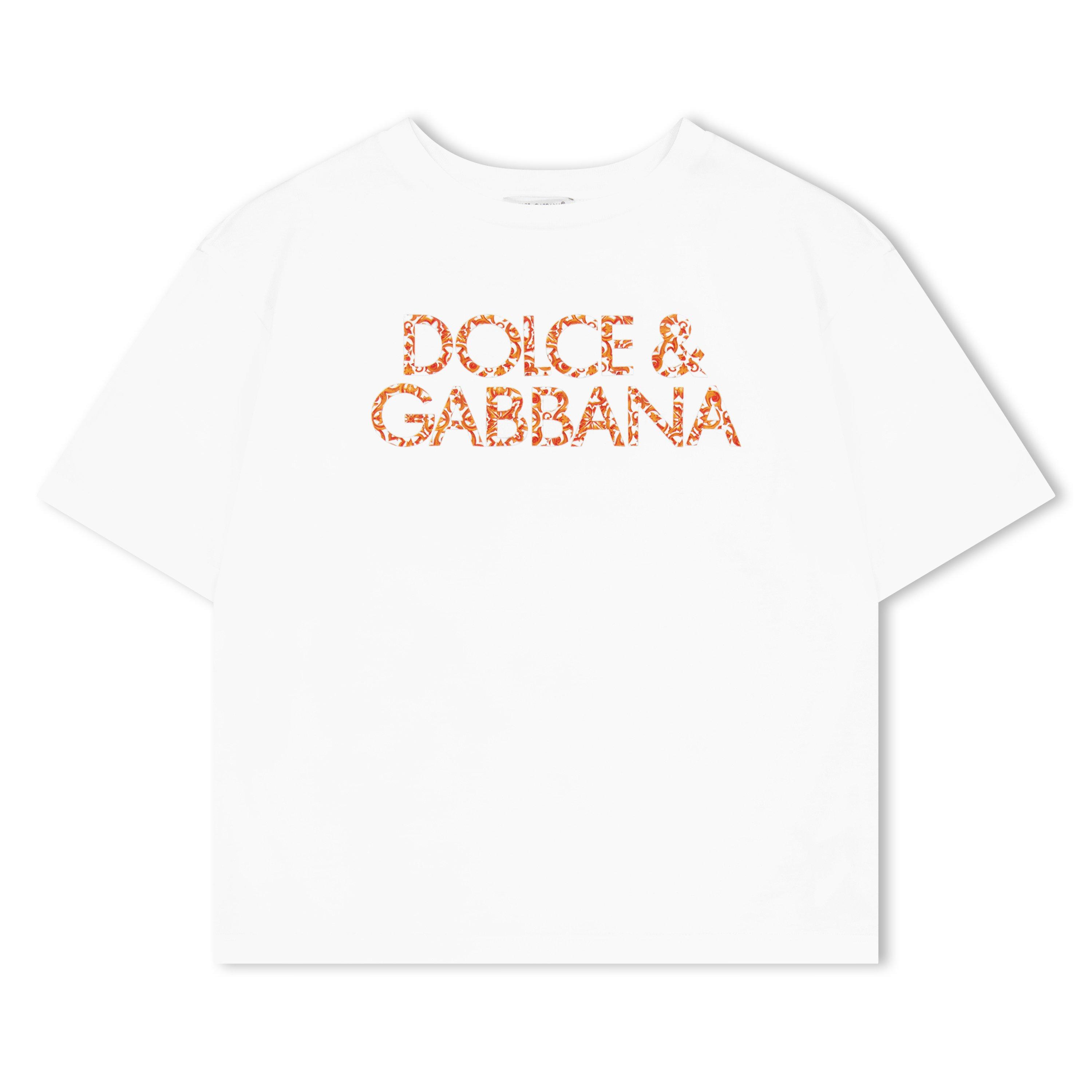 Dolce and Gabbana DG Lgo Tee Jn63 - White W0111 - Size 12Y
