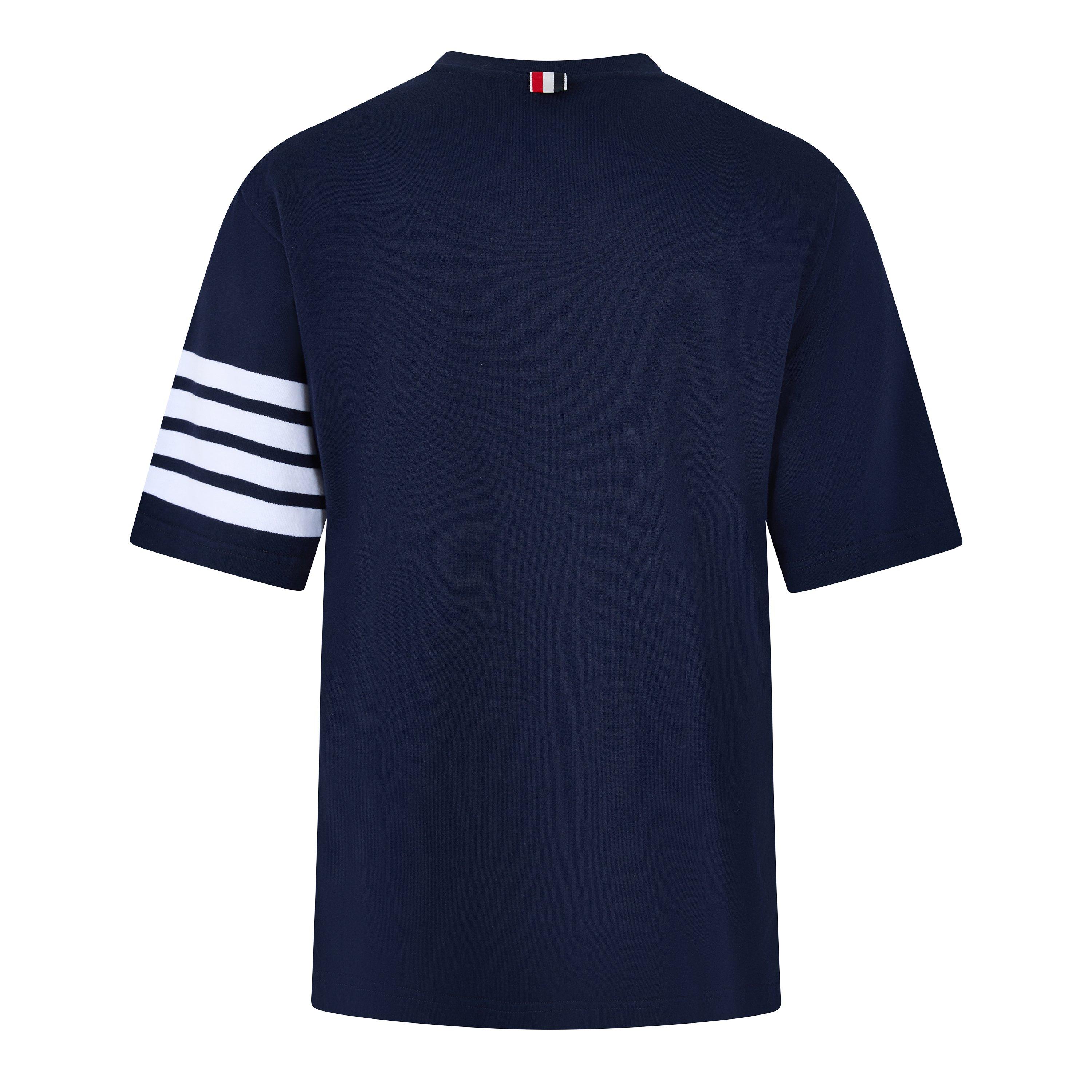 Navy - Thom Browne - TB Jsy 4Bar Tee Sn63 - 2