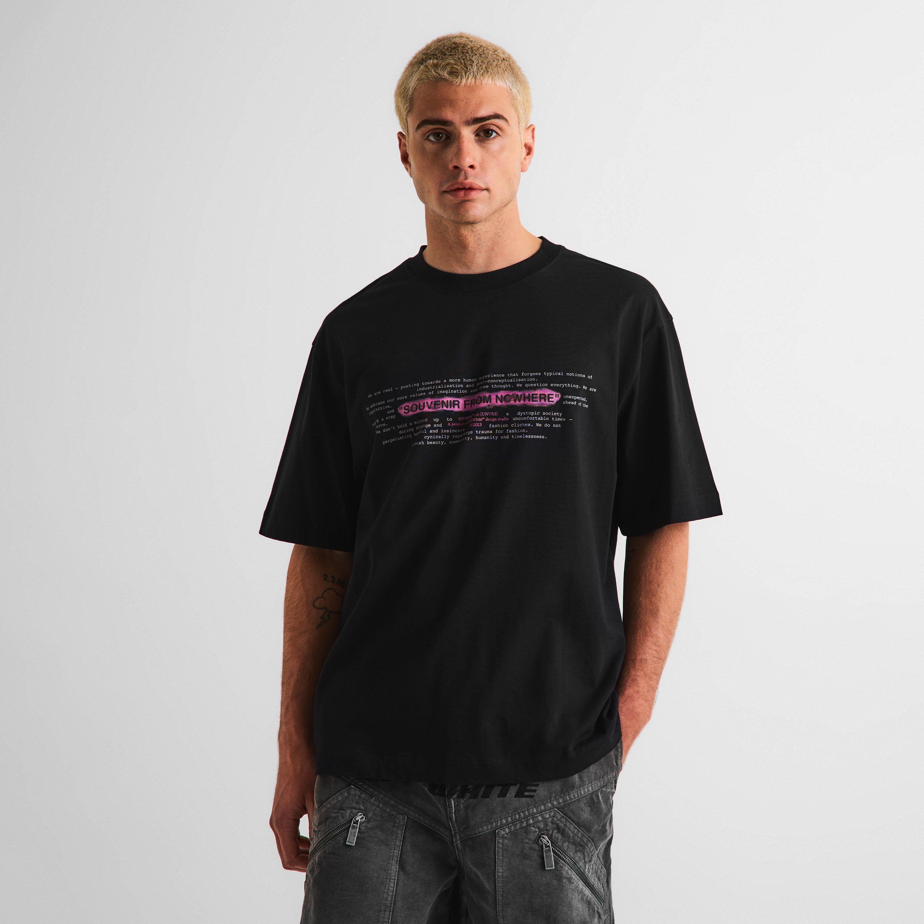 Black/Pink - Off White - Mens x [UNVRS] Lightspeed Tee - 3