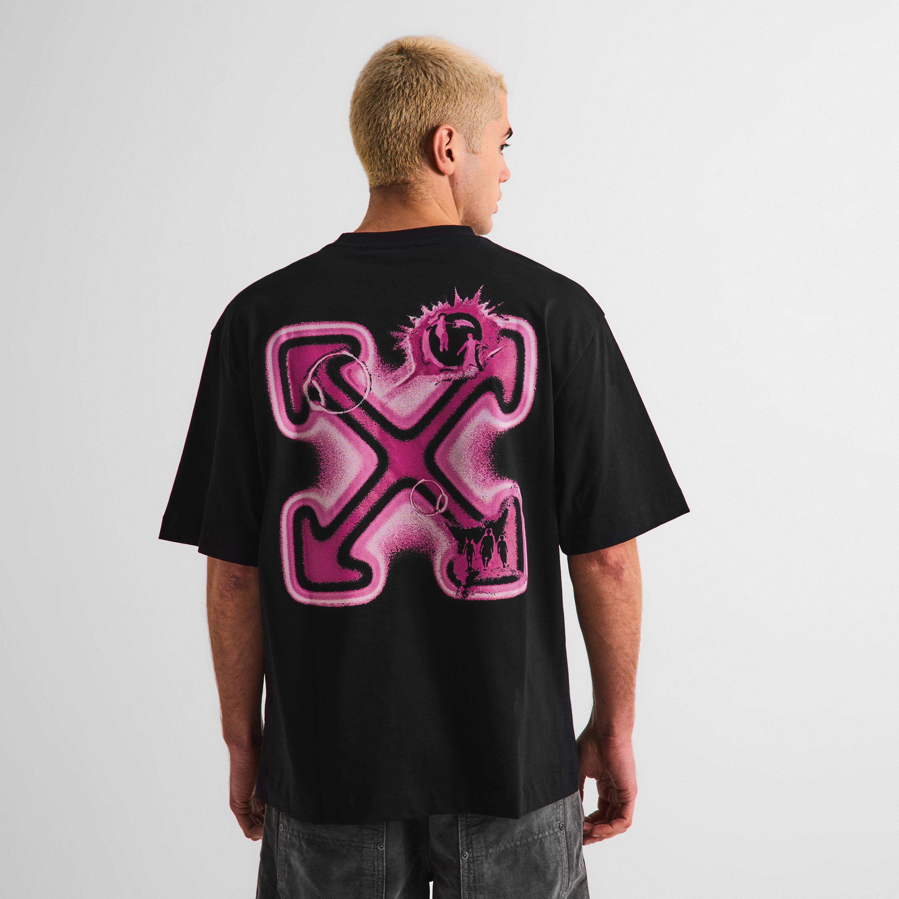 Black/Pink - Off White - Mens x [UNVRS] Lightspeed Tee - 4