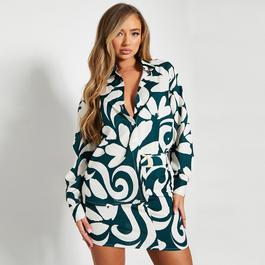 I Saw It First ISAWITFIRST Abstract Print Button Front Shirt Co Ord