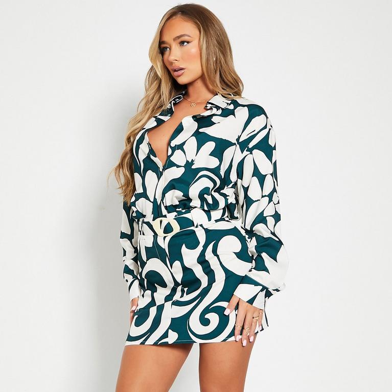 Vert - I Saw It First - ISAWITFIRST Abstract Print Button Front Shirt Co Ord - 3