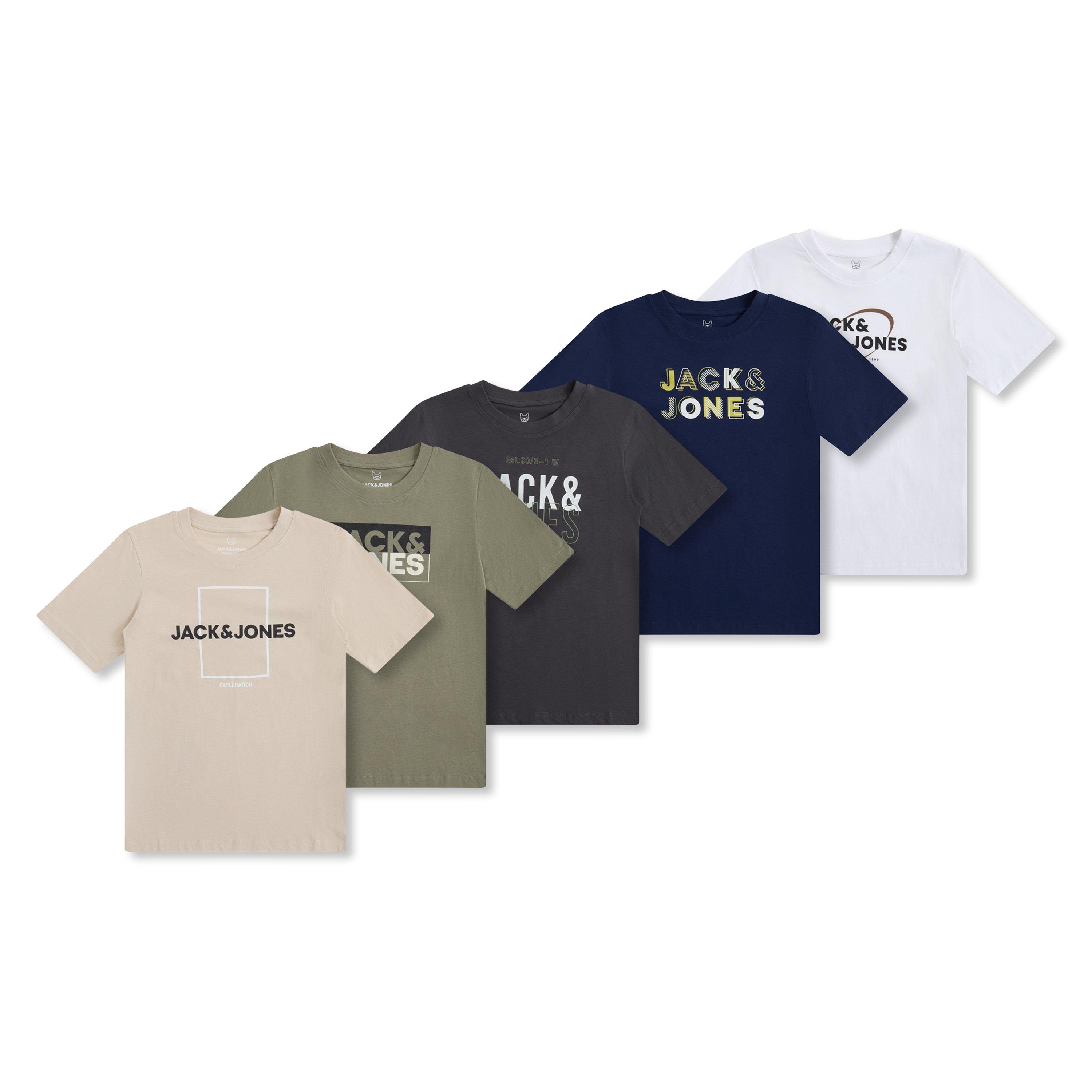 Multi - Jack and Jones - Jack Andrew 5 Pk T Jn64 - 1