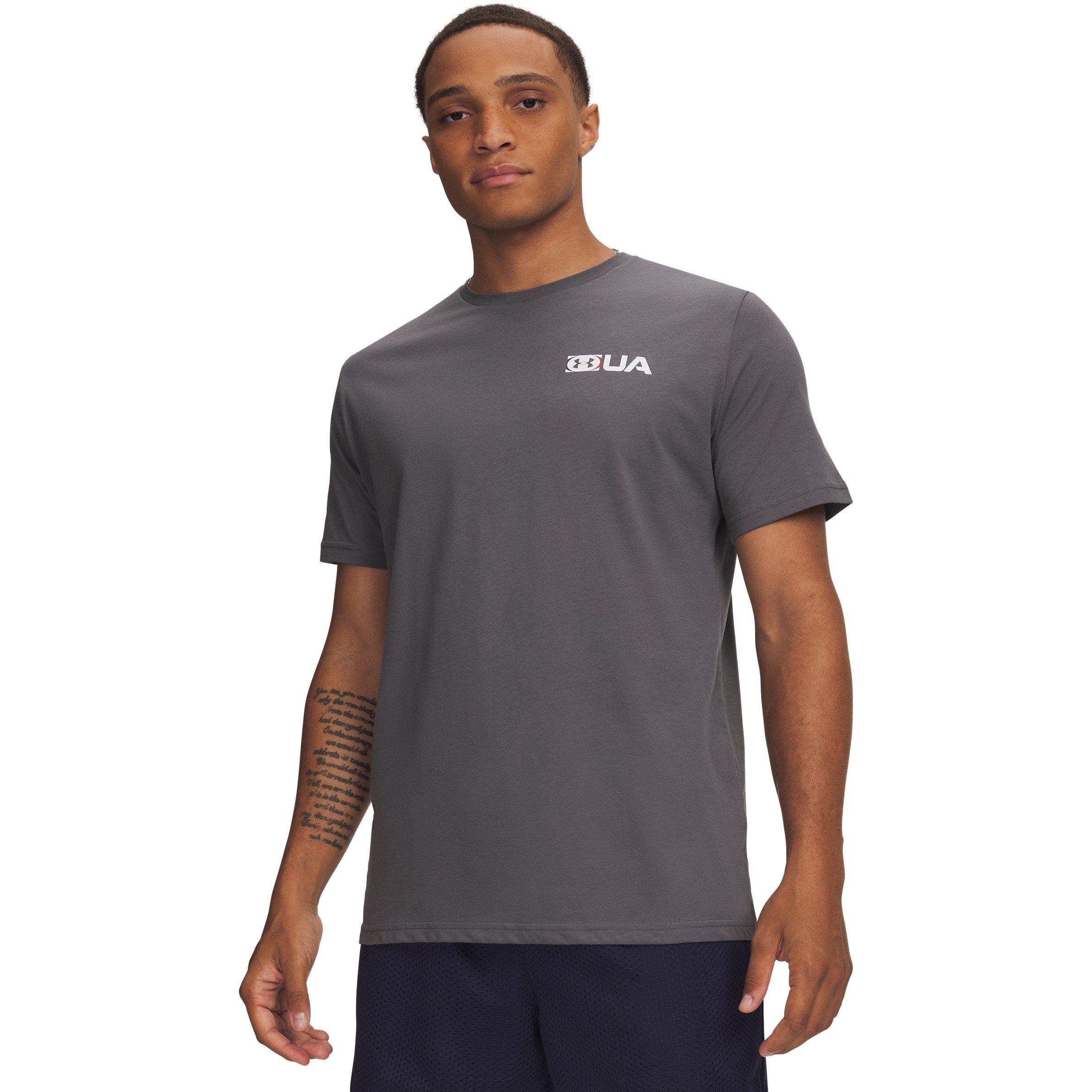 Castlerock/Wht - Under Armour - UA Athletic Logo Ss Sn64 - 1