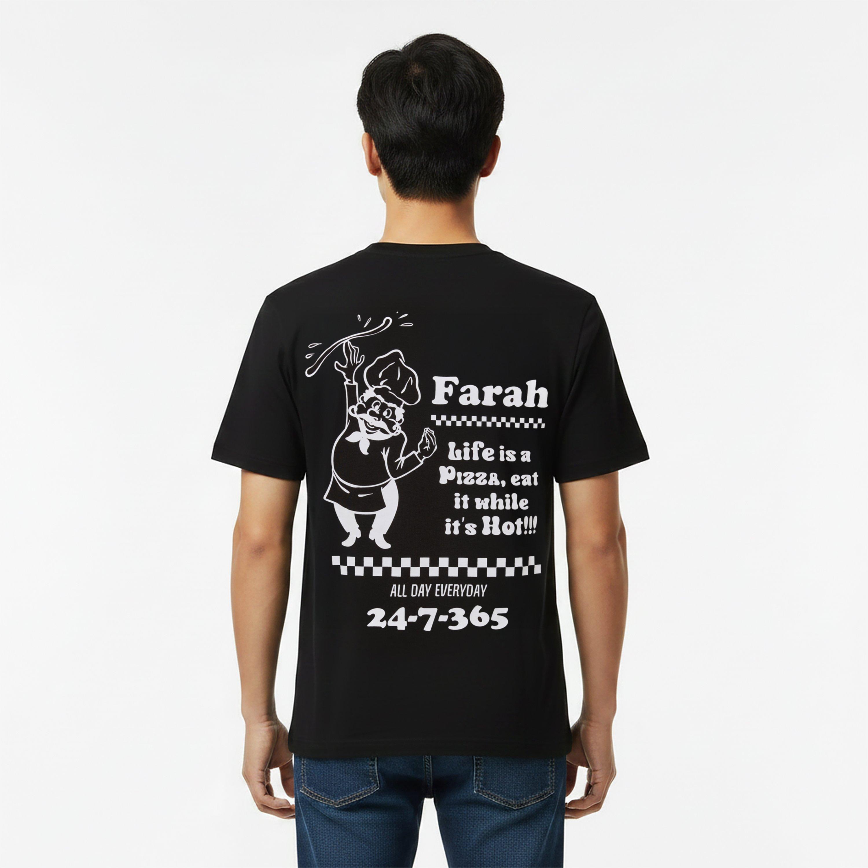 Black 010 - Farah - Men's Brent Graph T-Shirt - 4