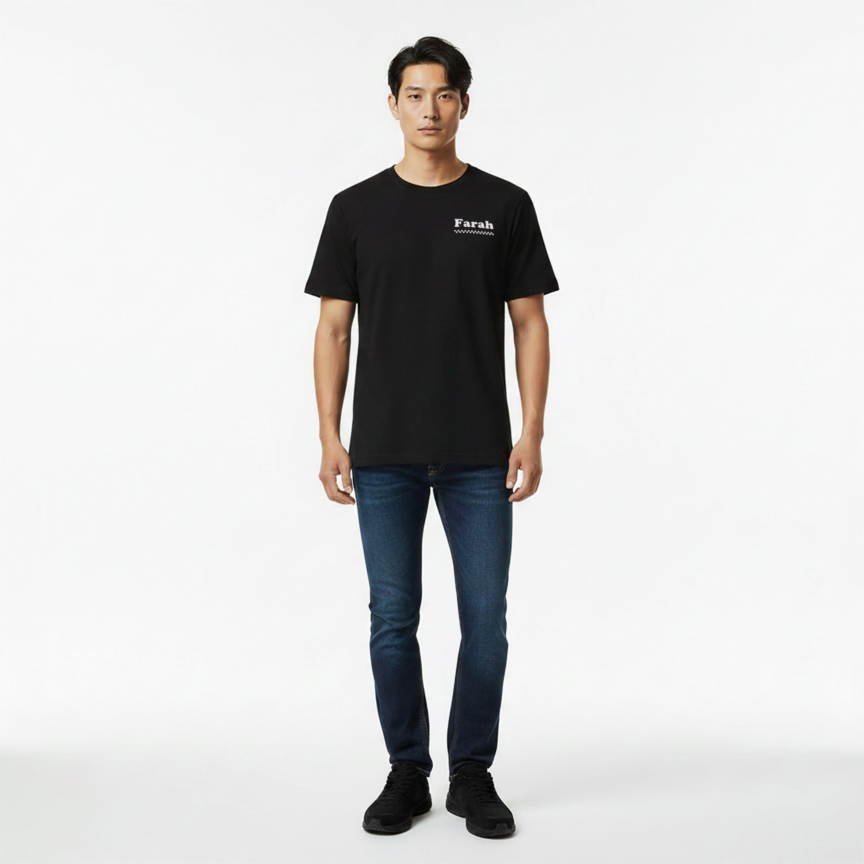 Black 010 - Farah - Men's Brent Graph T-Shirt - 5