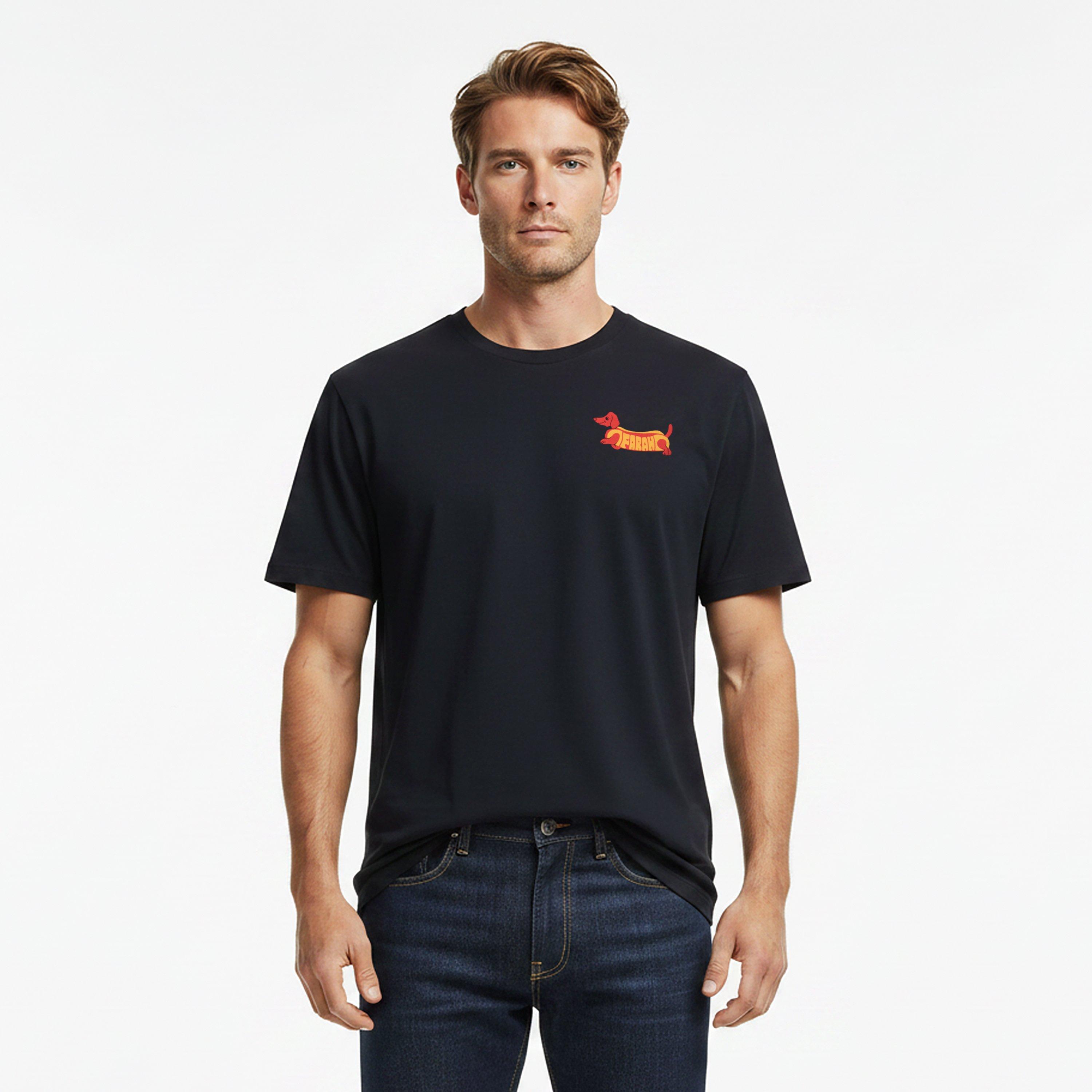 True Navy  412 - Farah - Men's Rayners GraphT T-Shirt - 3