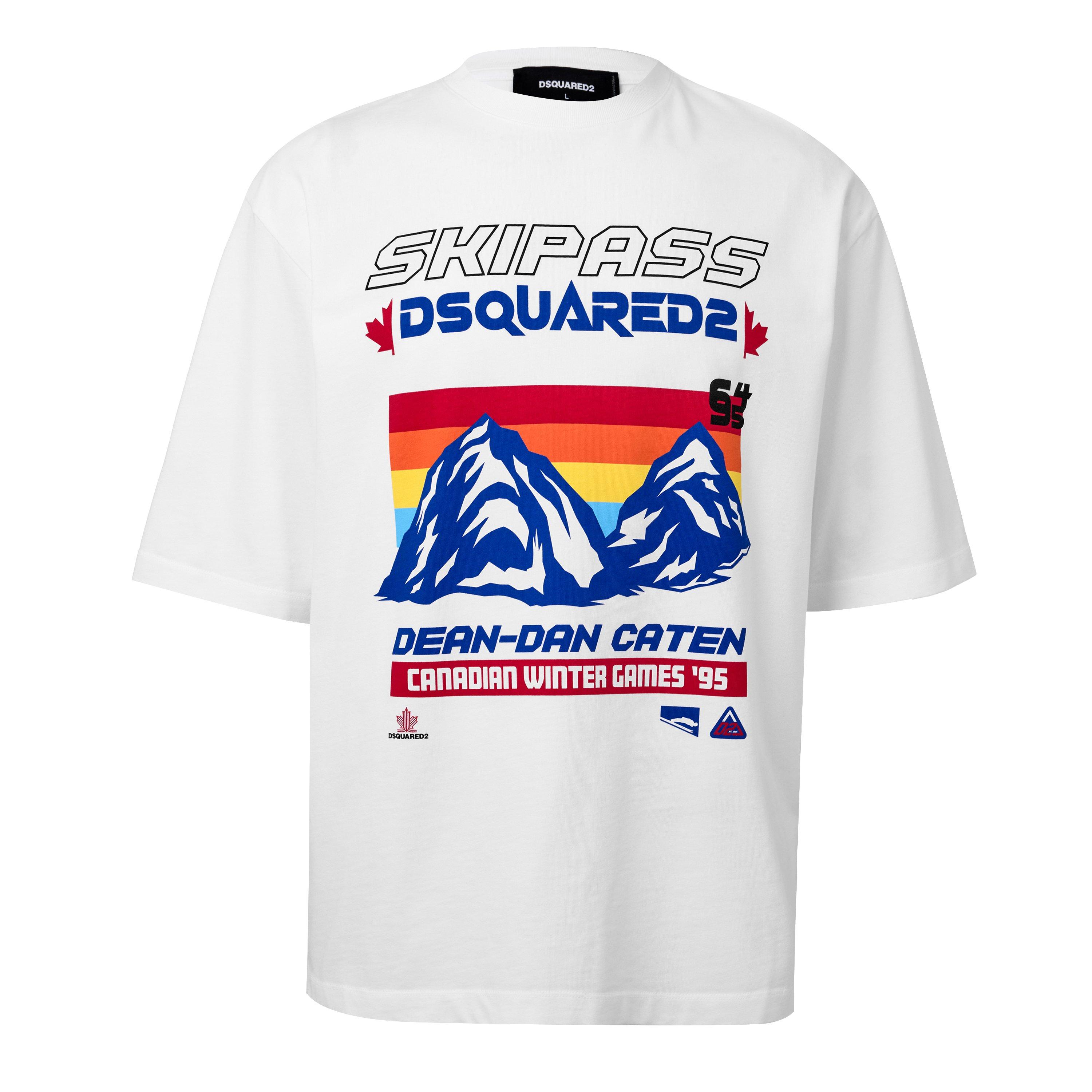 D2 Men's White - Ski Pass Loose Fit T-Shirt, Man, : Large - Image 3