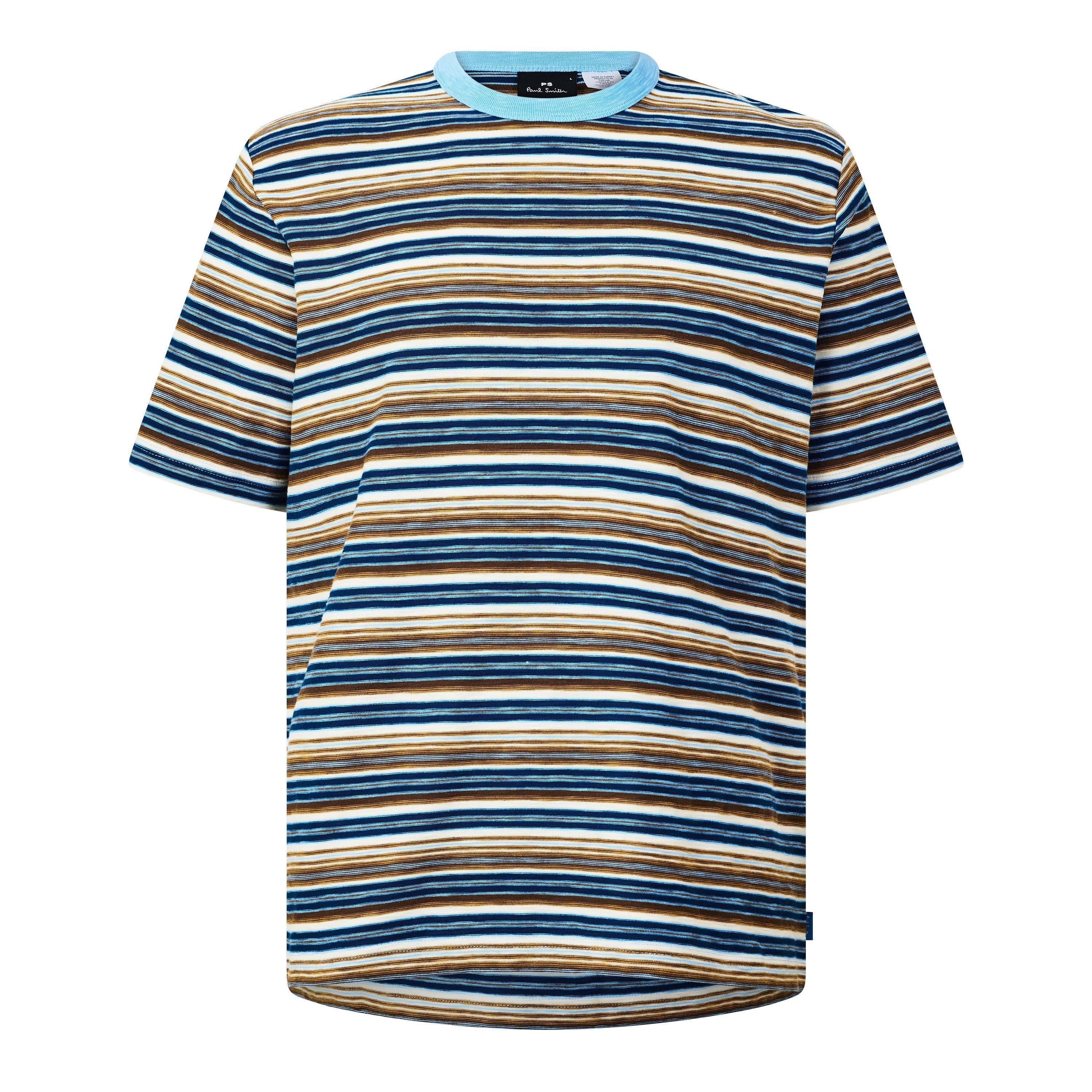 Ps Paul Smith Men's Ps Stripe Tee Sn64 - Blue 41E - XL