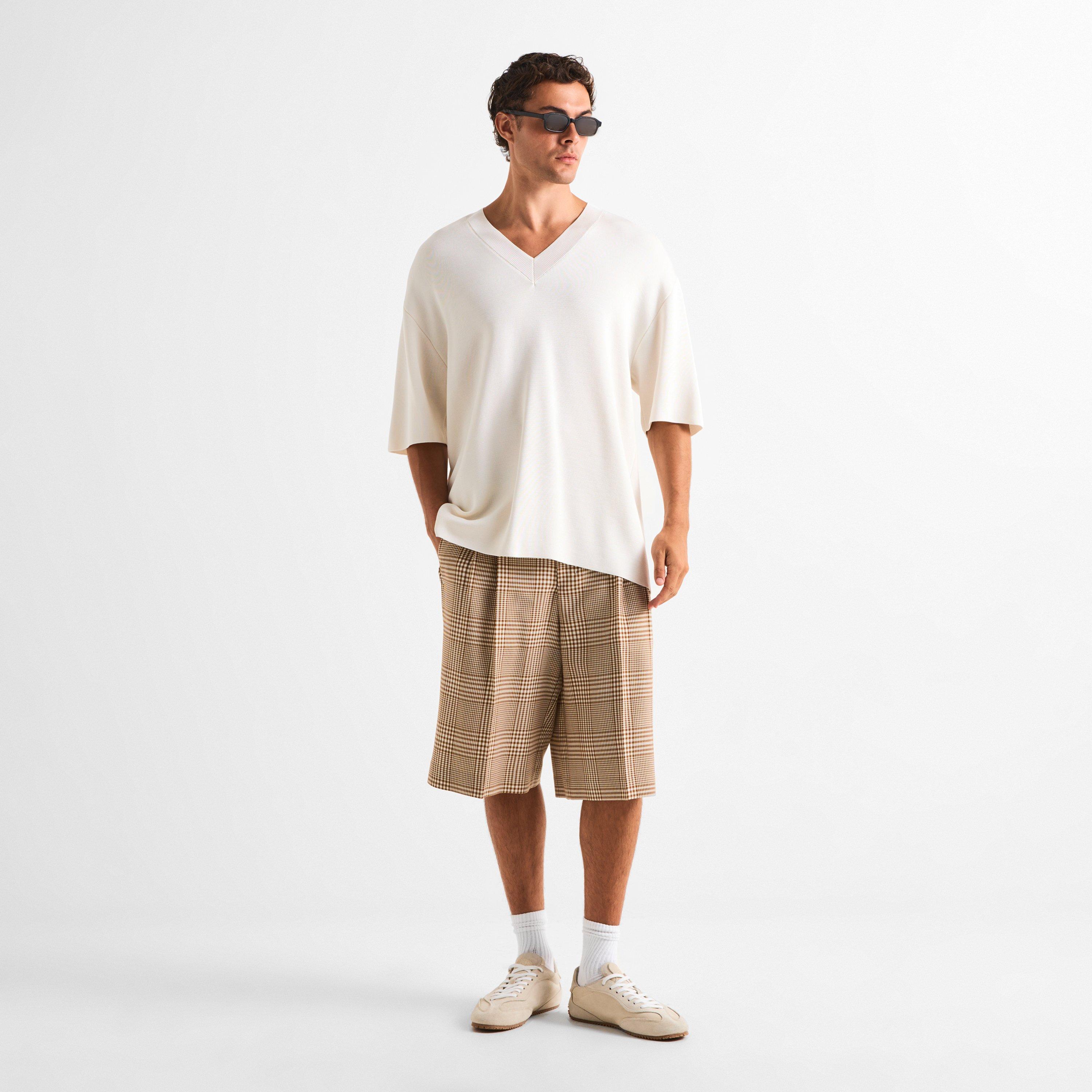 White Cream - Ami Paris - Men's V Neck Short Sleeve T-Shirt - 6