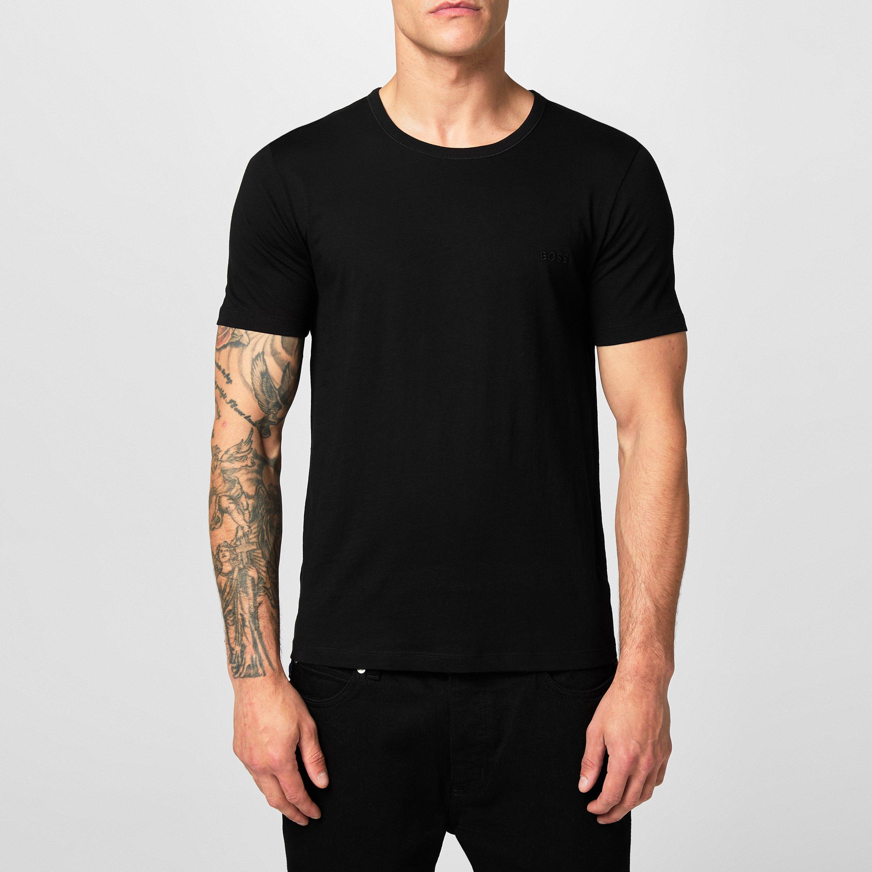 Wht/Blk/Gry 999 - Boss - Men's RegCrew Premium Cotton T-Shirt - 2