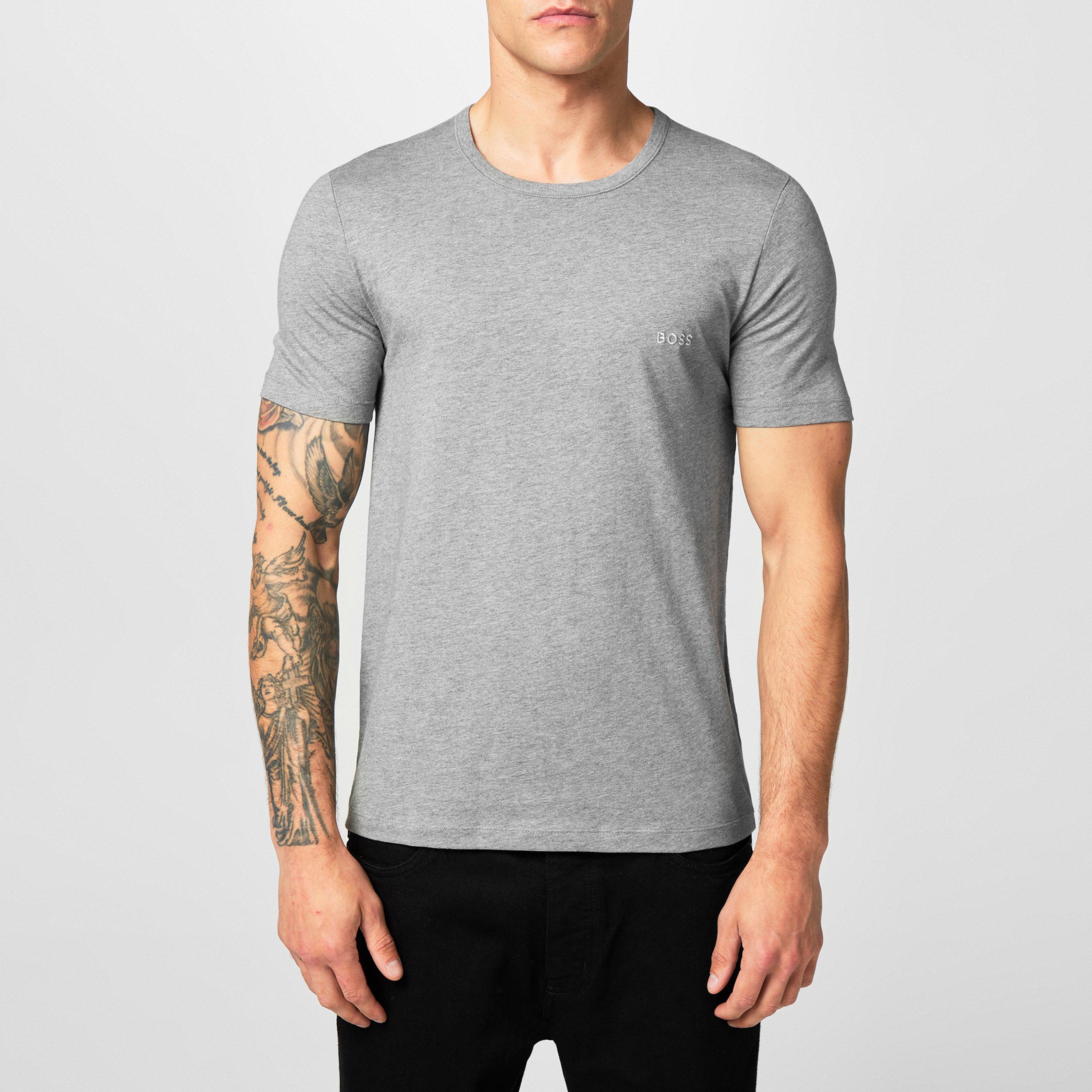 Wht/Blk/Gry 999 - Boss - Men's RegCrew Premium Cotton T-Shirt - 4