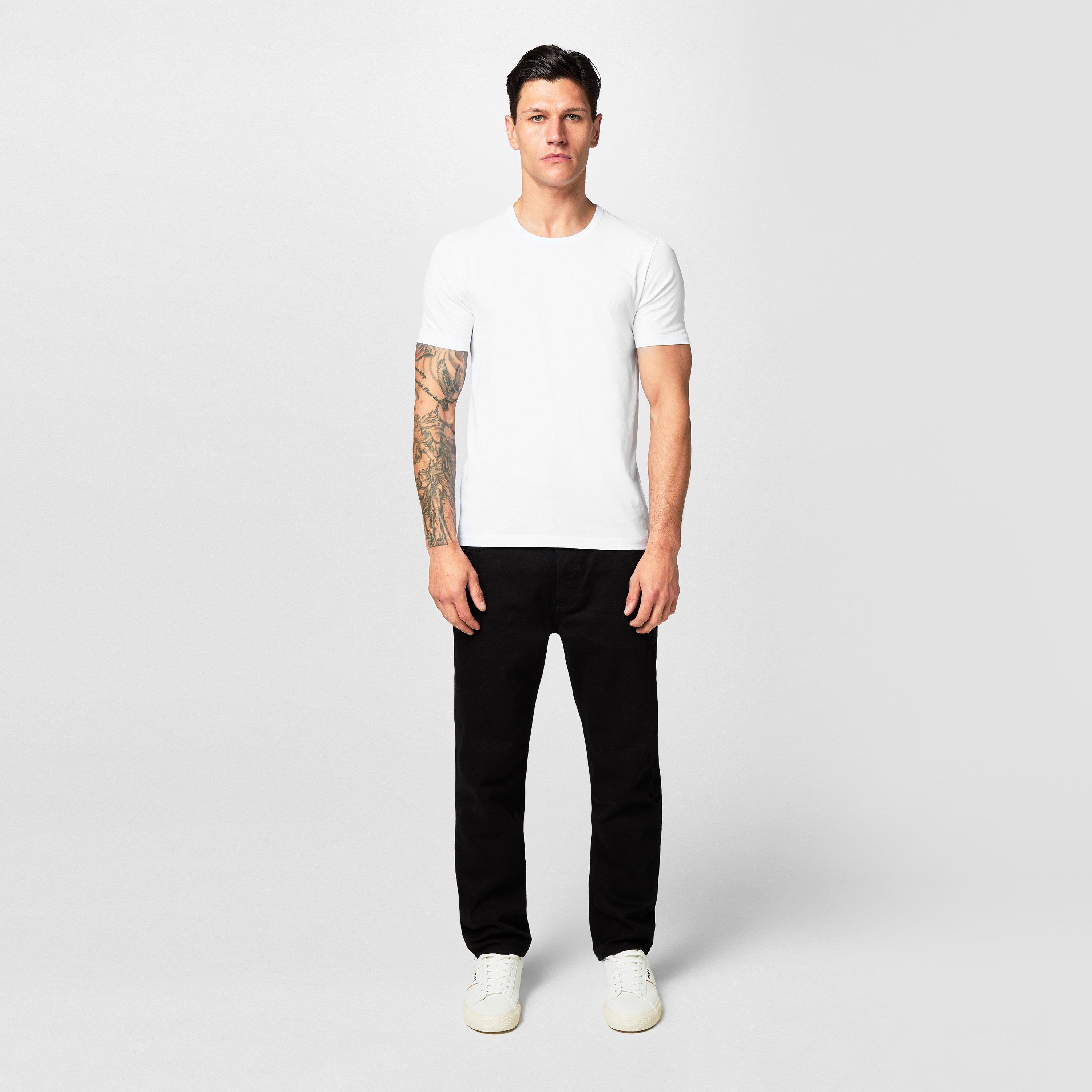 Wht/Blk/Gry 999 - Boss - Men's RegCrew Premium Cotton T-Shirt - 6