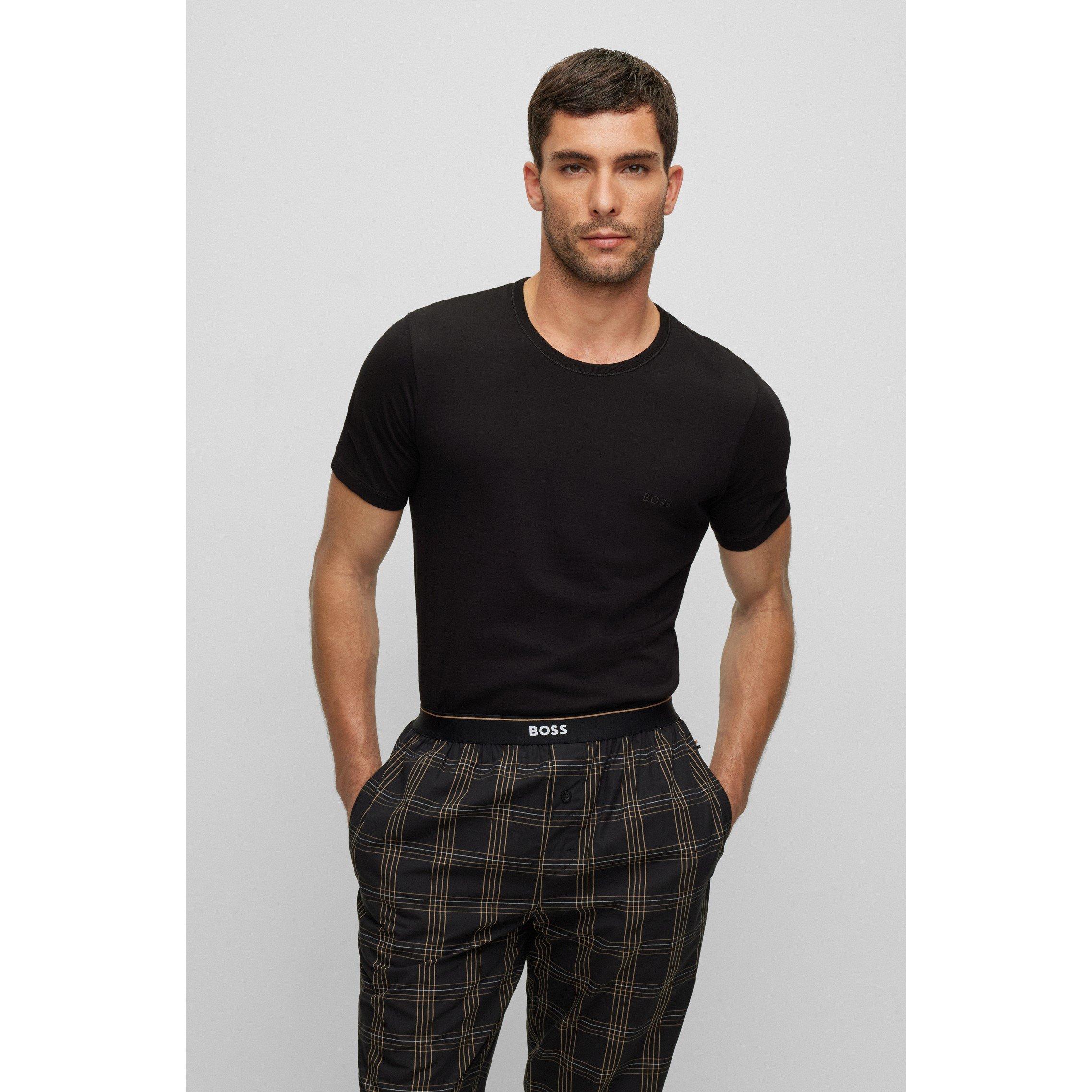 Blk/Nvy/Char497 - Boss - Men's RegCrew Premium Cotton T-Shirt - 2