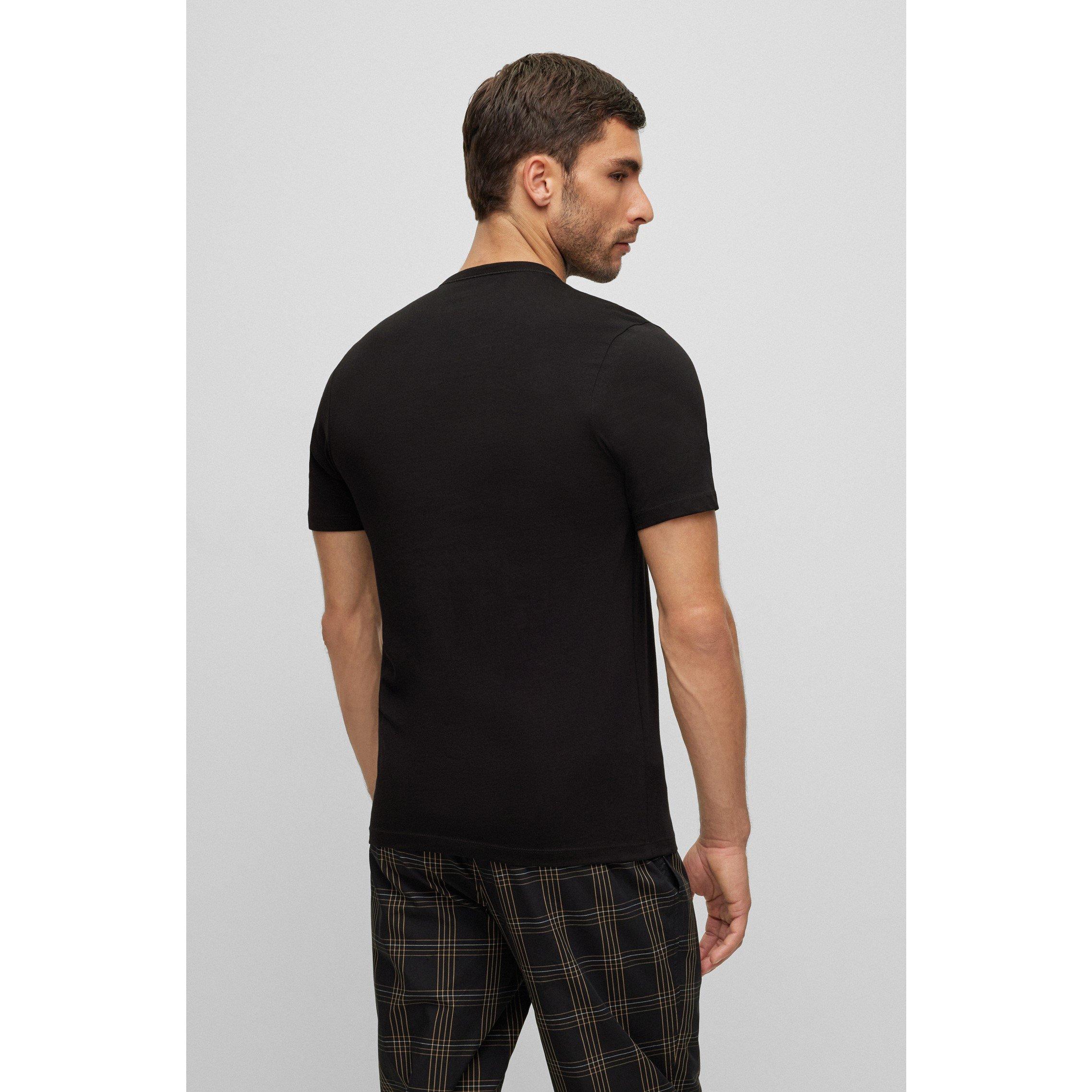 Blk/Nvy/Char497 - Boss - Men's RegCrew Premium Cotton T-Shirt - 3