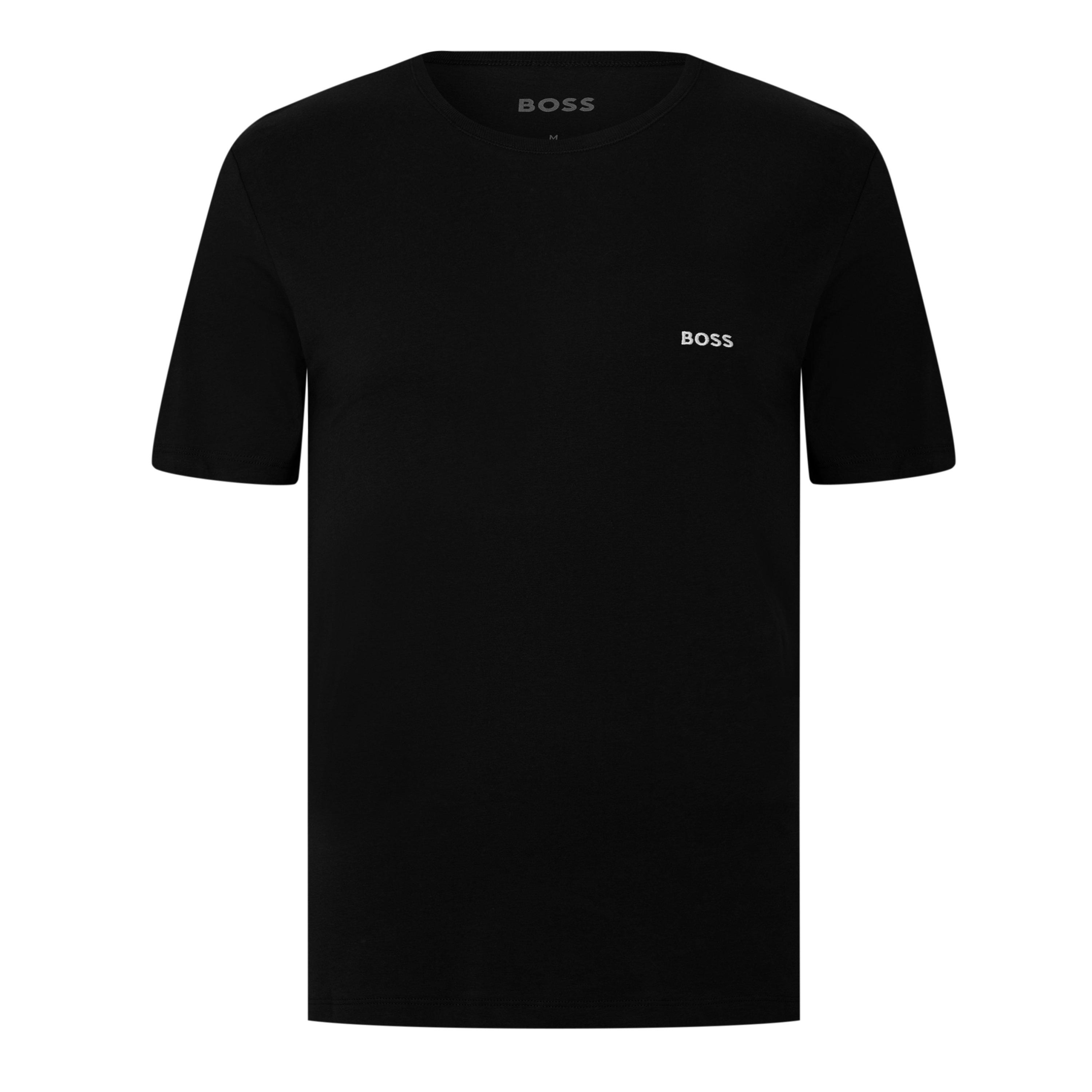 Blk/Wht/Nvy984 - Boss - Mens BOSS Bodywear 3 Pack Premium Cotton T-Shirts - Crew Neck - 11