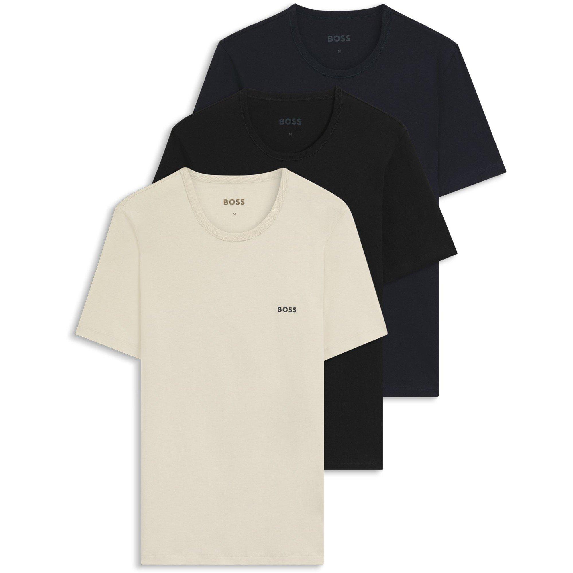 Boss Mens BOSS Bodywear 3 Pack Premium Cotton T-Shirts - Crew Neck