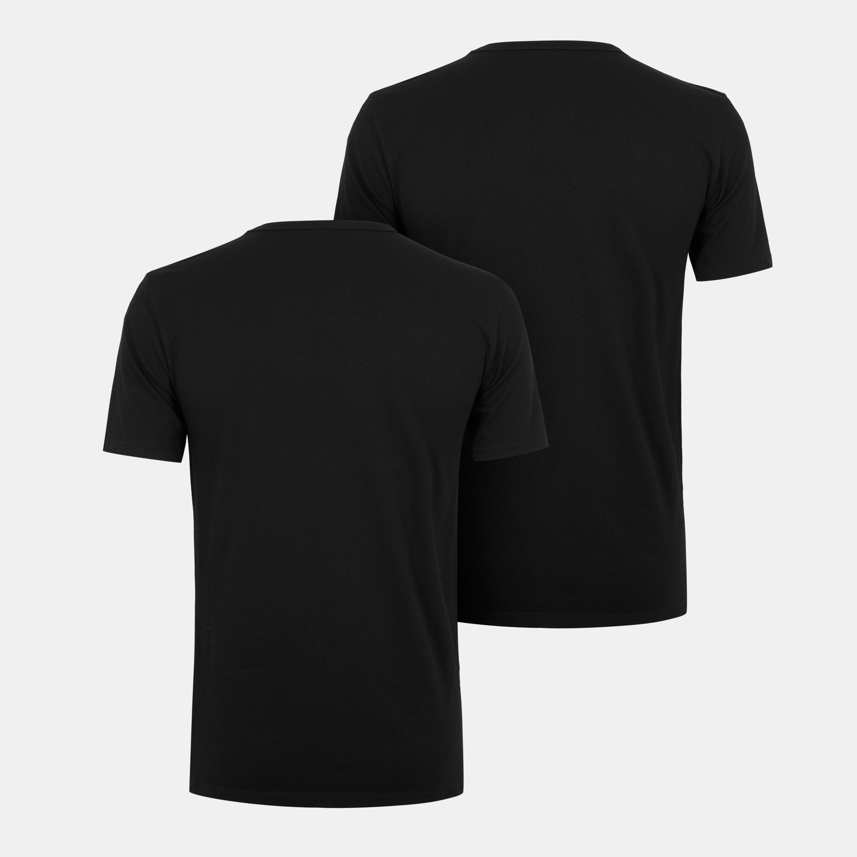Black - Boss - Mens BOSS Bodywear 2 Pack Crew Neck T-Shirts with Logo Detail - Comfort - 2
