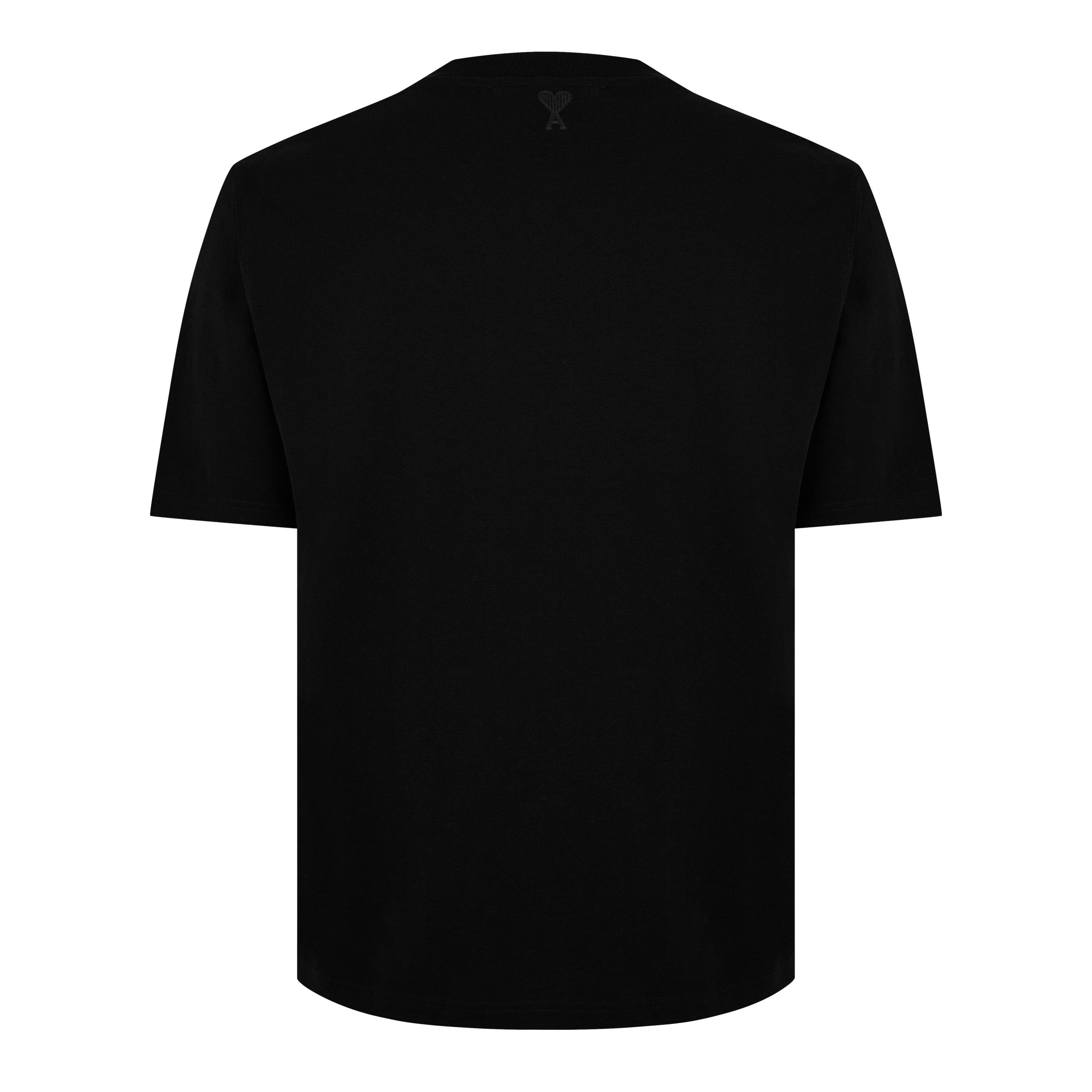 BLACK/001 - Ami Paris - Organic Cotton Logo T-Shirt - 2
