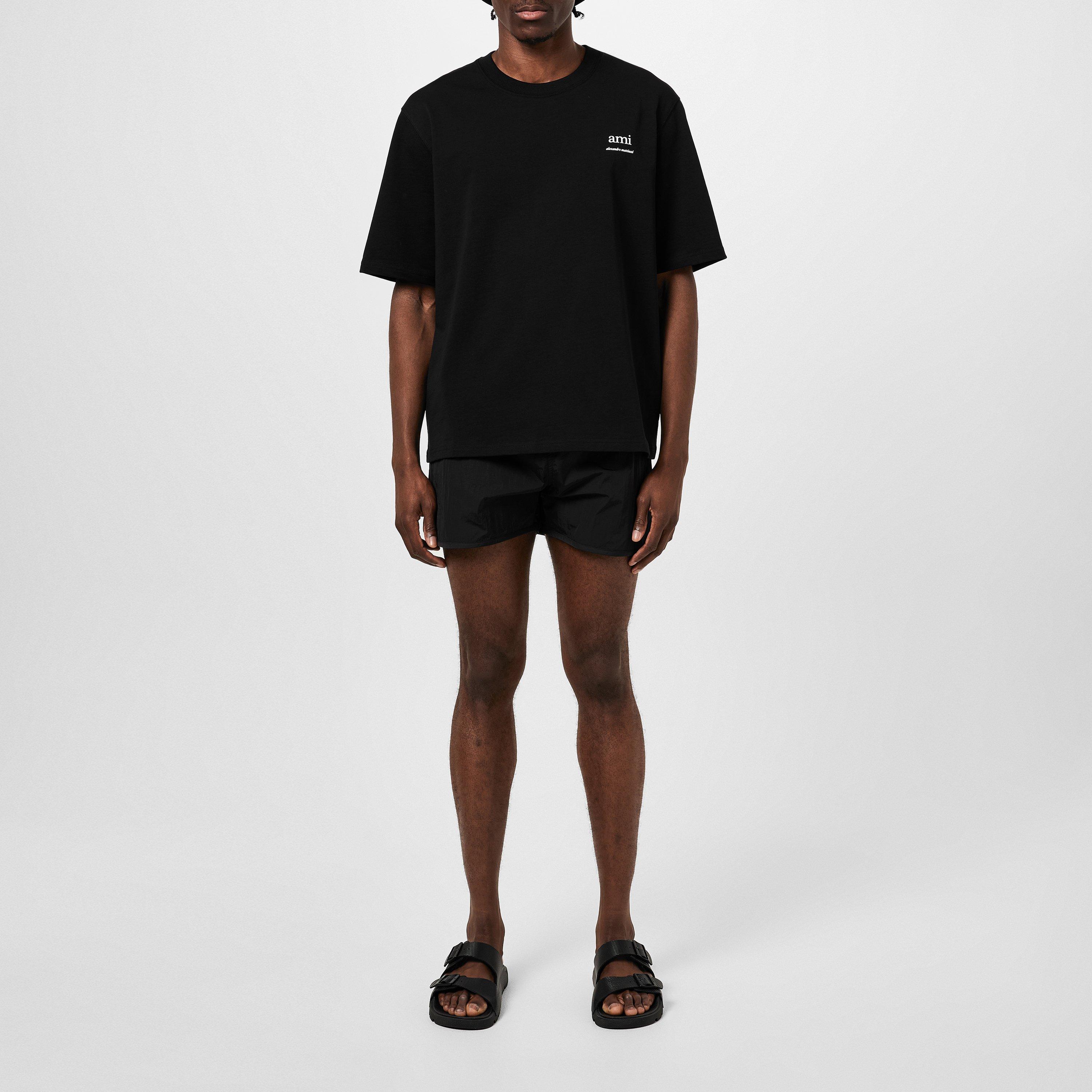 BLACK/001 - Ami Paris - Organic Cotton Logo T-Shirt - 6