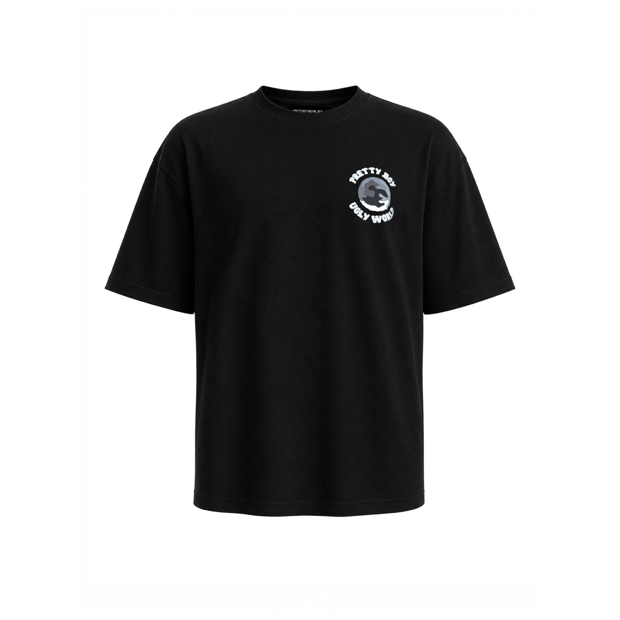 Black/Grey - Pretty Boy Ugly World - PBUW New World T-shirt Mens - 1