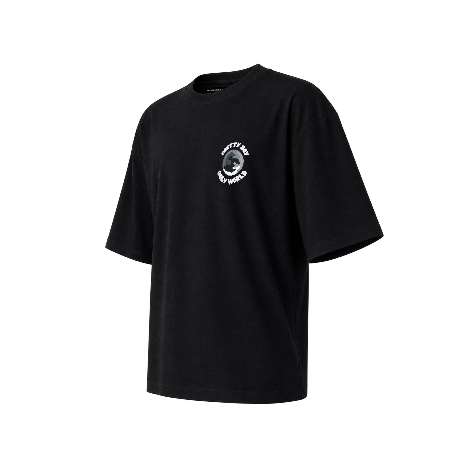 Black/Grey - Pretty Boy Ugly World - PBUW New World T-shirt Mens - 2