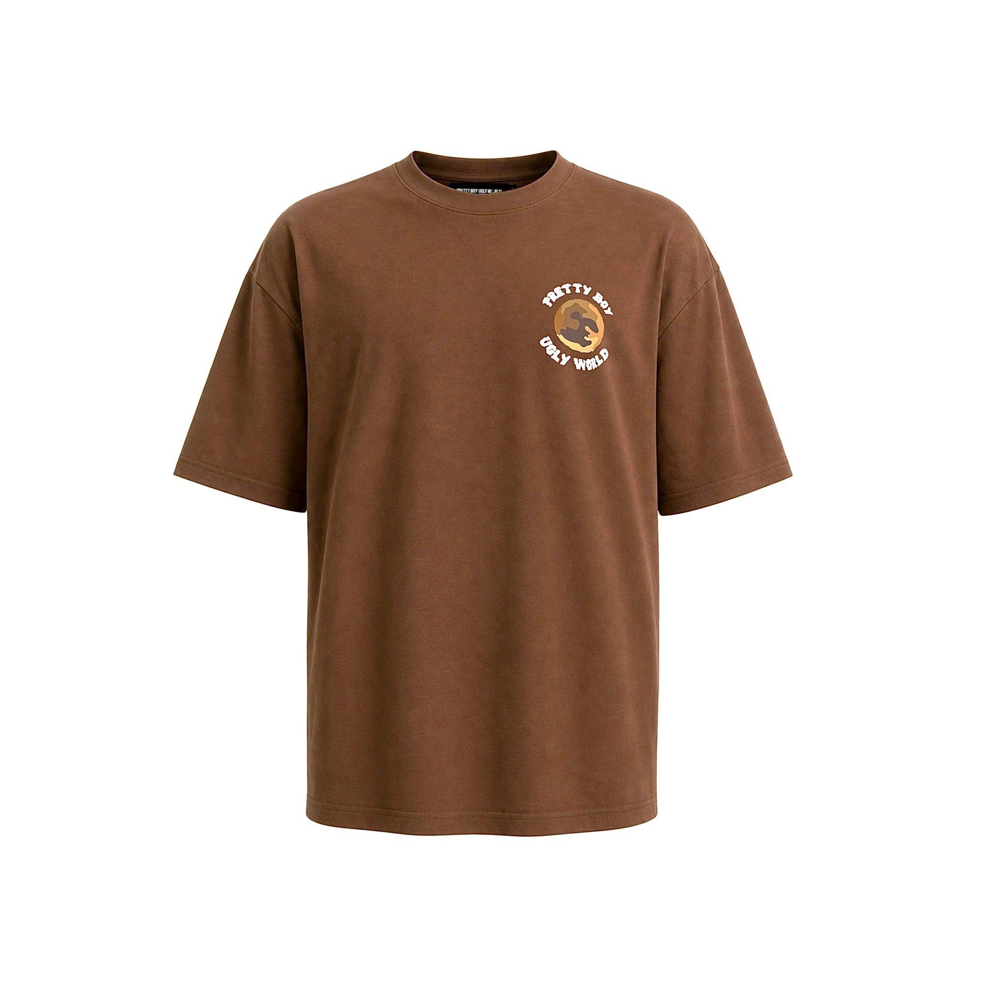 Pretty Boy Ugly World PBUW New World T-shirt Mens - Brown/Tonal - Medium