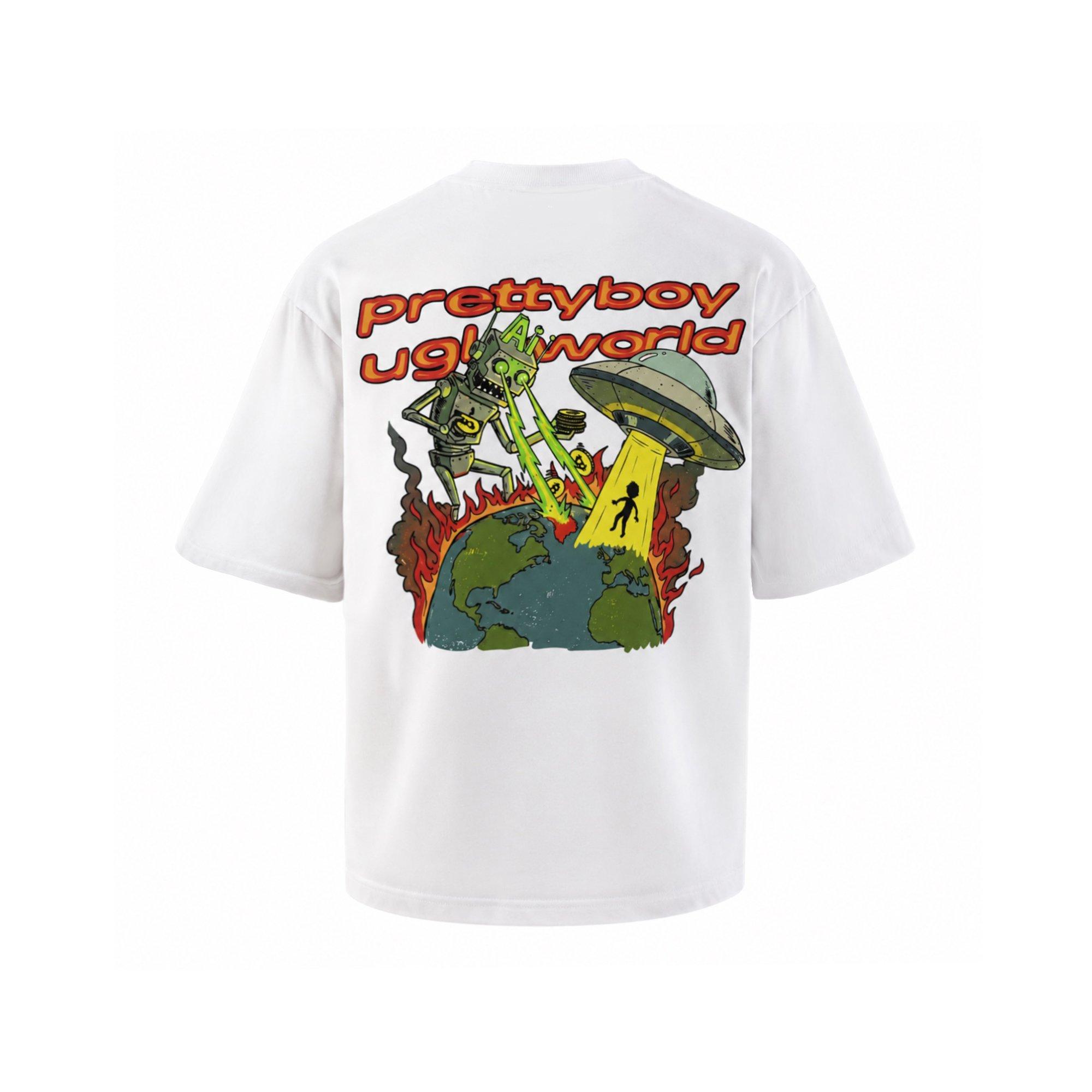 Pretty Boy Ugly World Men's Pbuw Bitcoin T-Shirt - White - Large