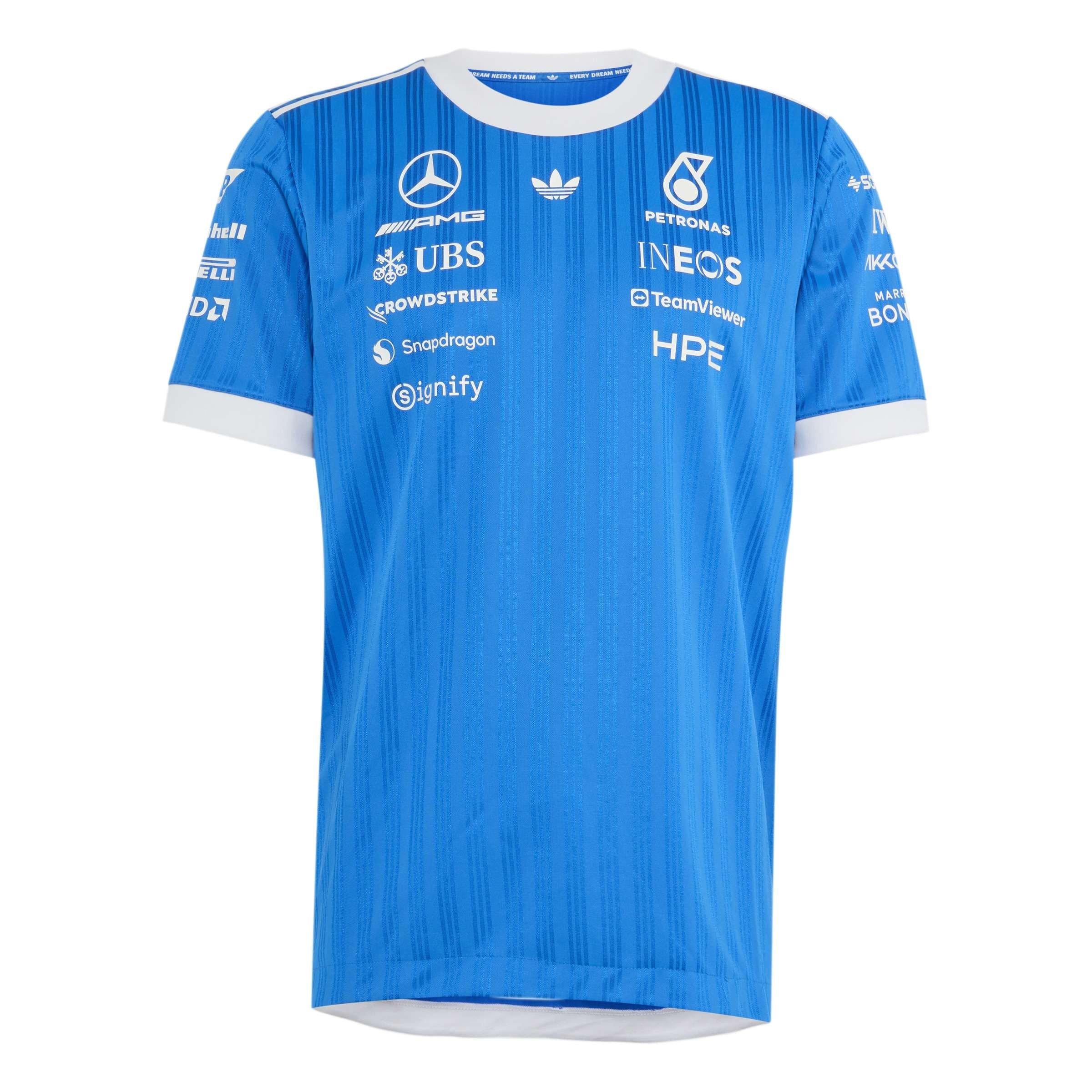Blue//White - adidas Originals - x Mercedes AMG Petronas Formula 1 Team Blue Wonder Driver Jersey - 1