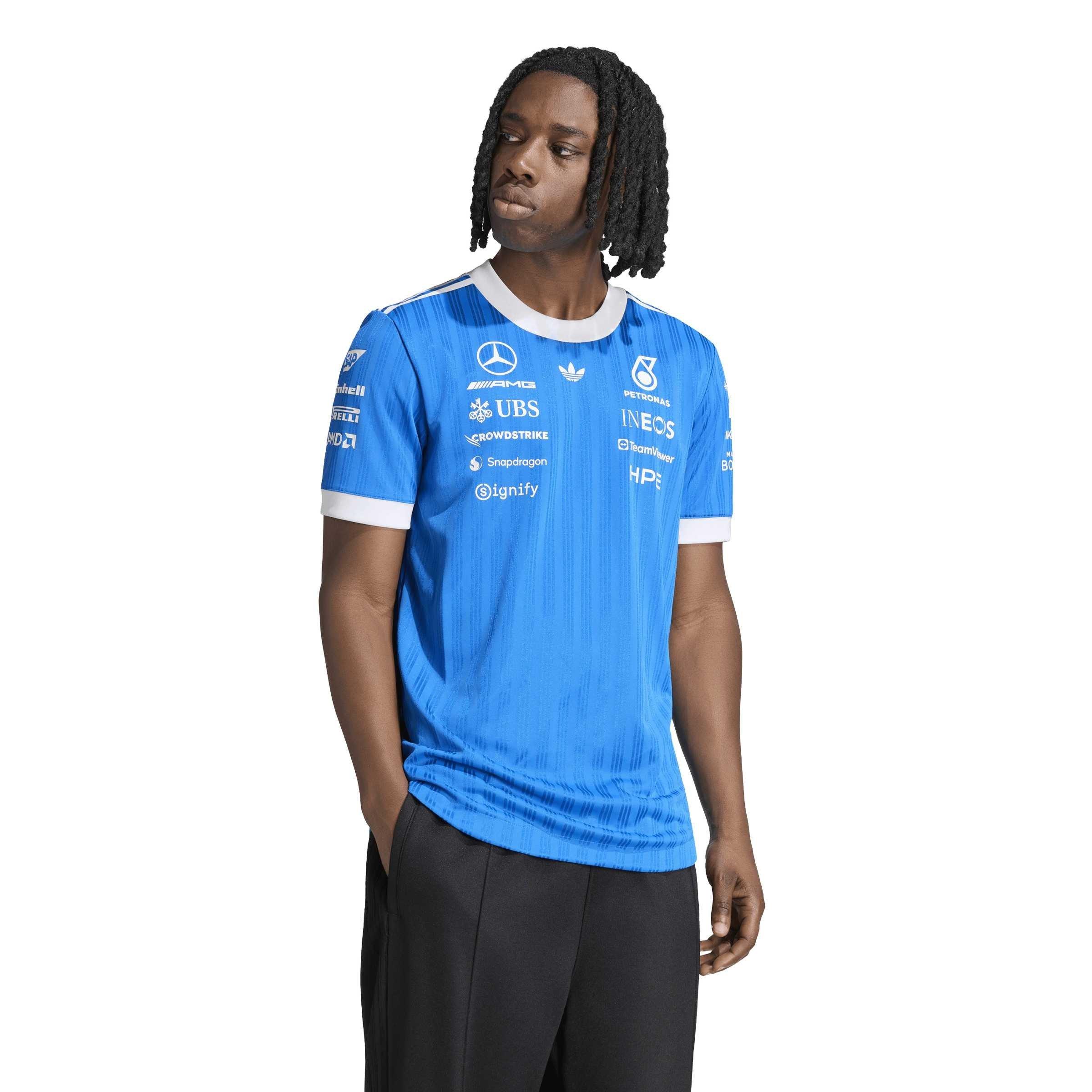 Blue//White - adidas Originals - x Mercedes AMG Petronas Formula 1 Team Blue Wonder Driver Jersey - 2