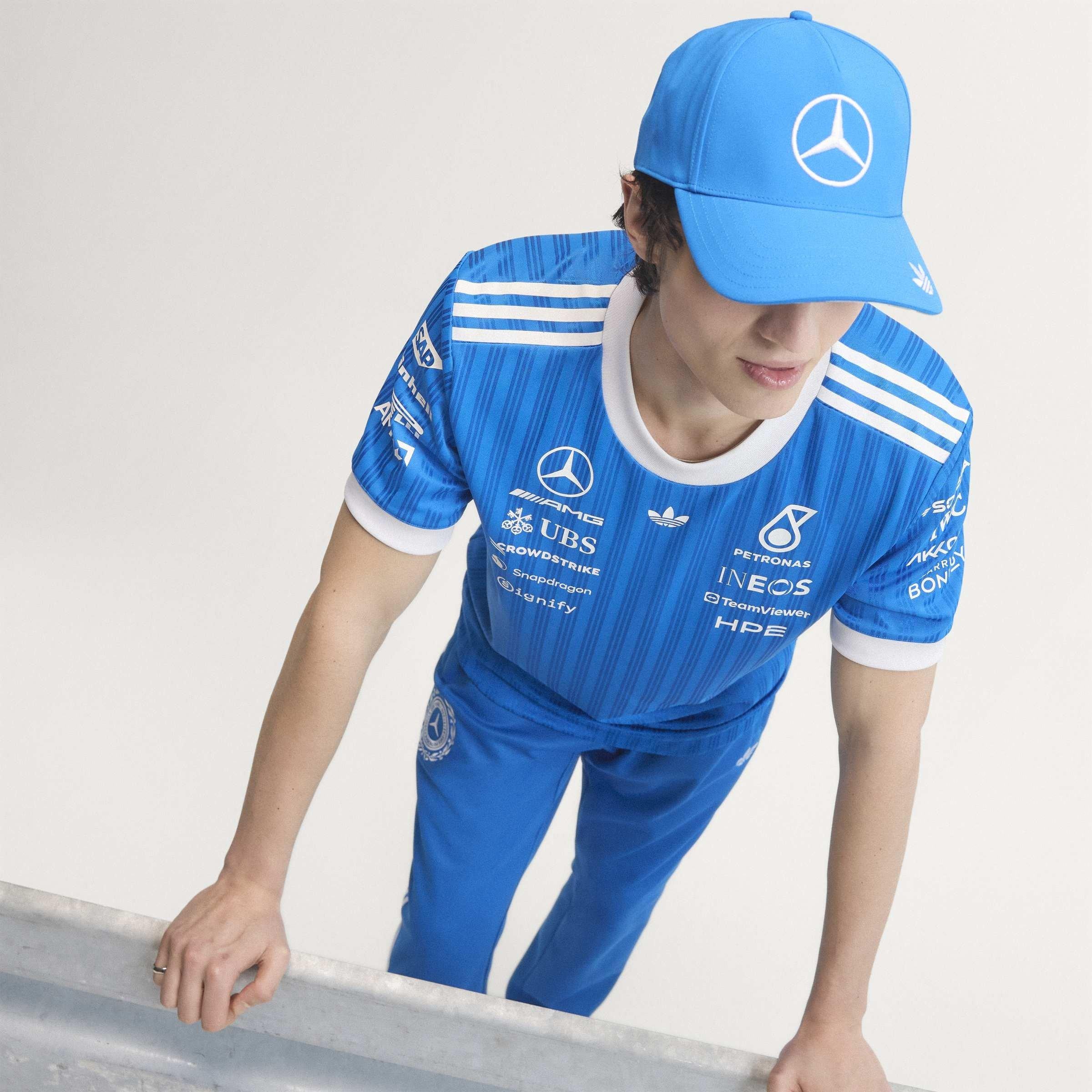 Blue//White - adidas Originals - x Mercedes AMG Petronas Formula 1 Team Blue Wonder Driver Jersey - 8
