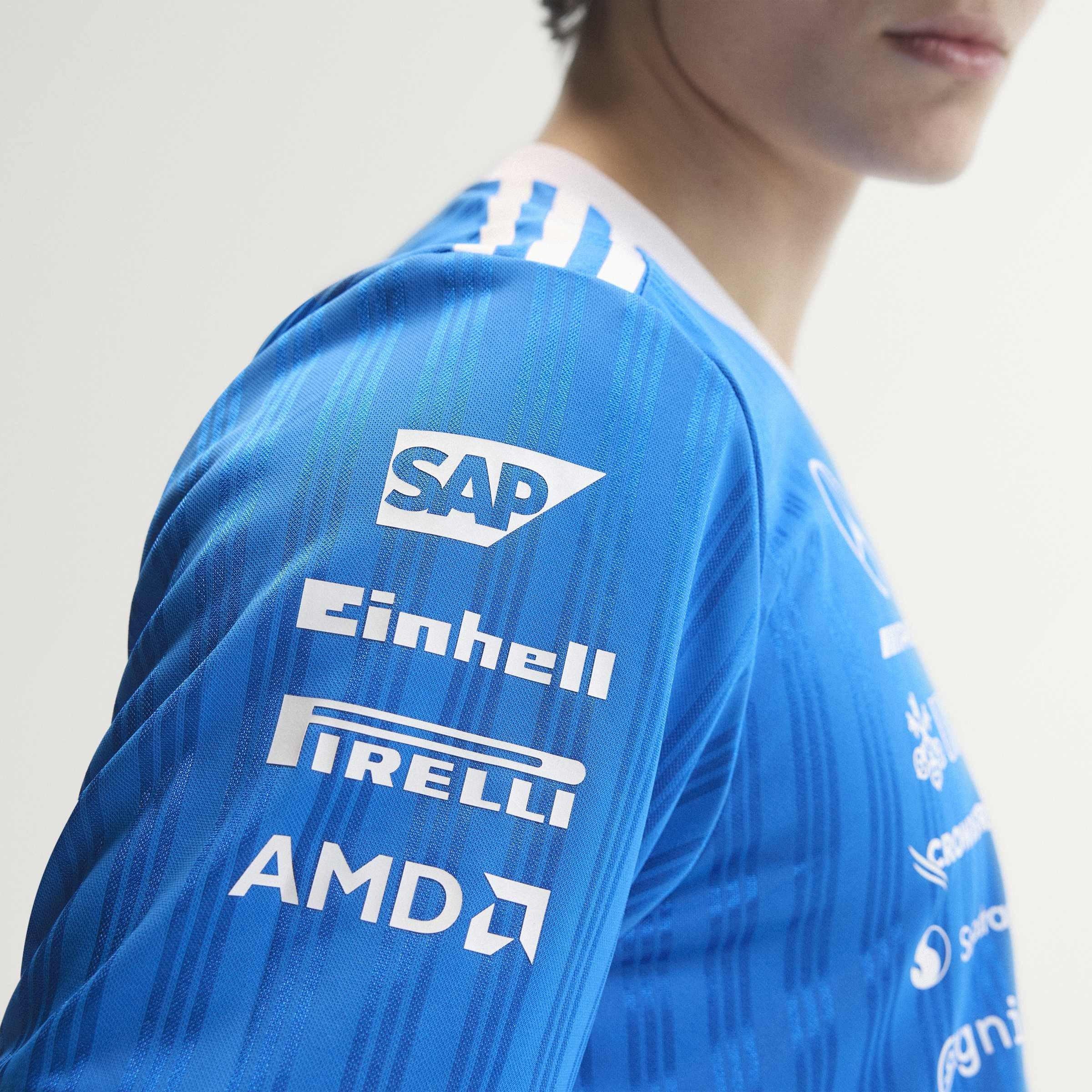 Blue//White - adidas Originals - x Mercedes AMG Petronas Formula 1 Team Blue Wonder Driver Jersey - 9