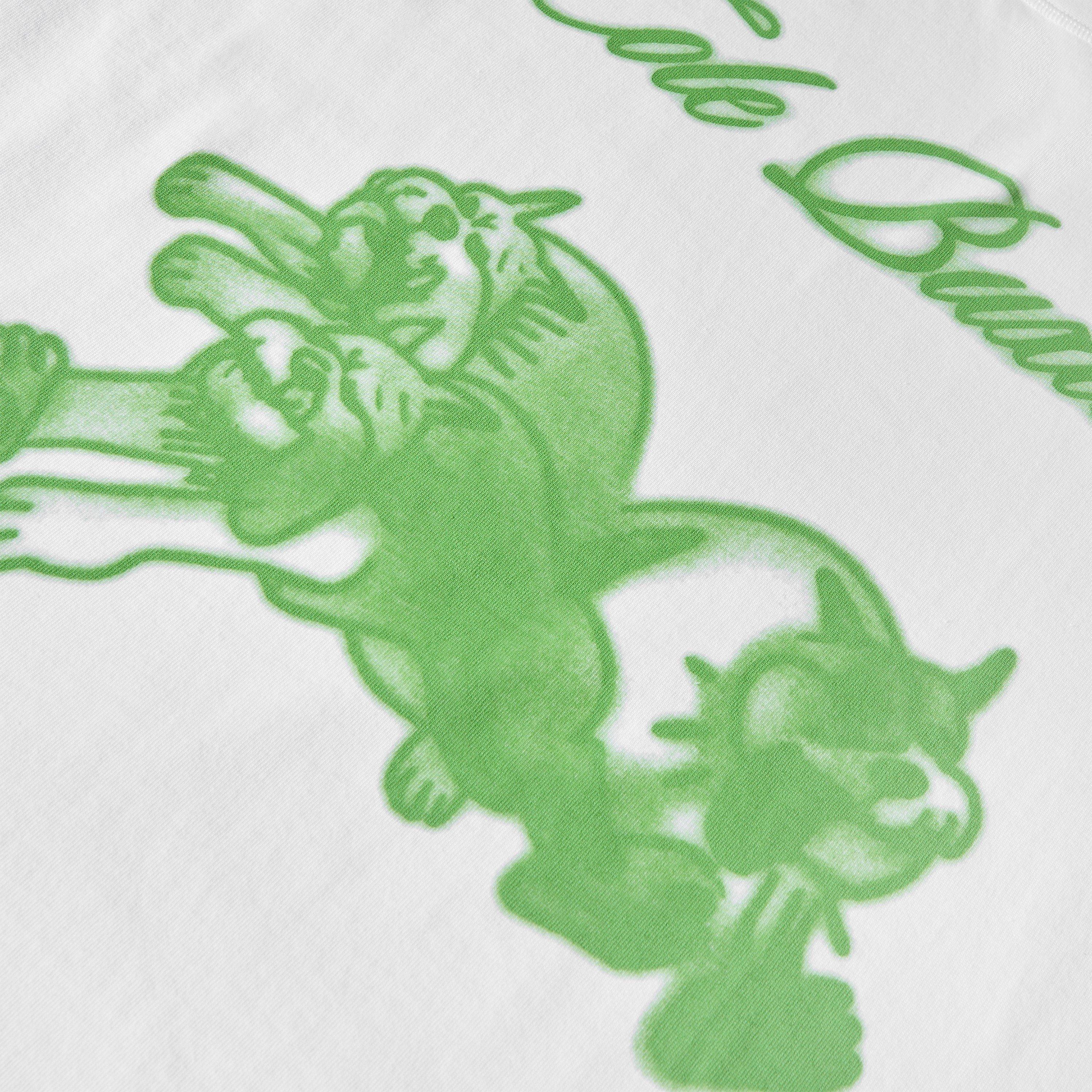 White/Green - Cole Buxton - Men's Bull Dog Tee Oversized T-Shirt - 5