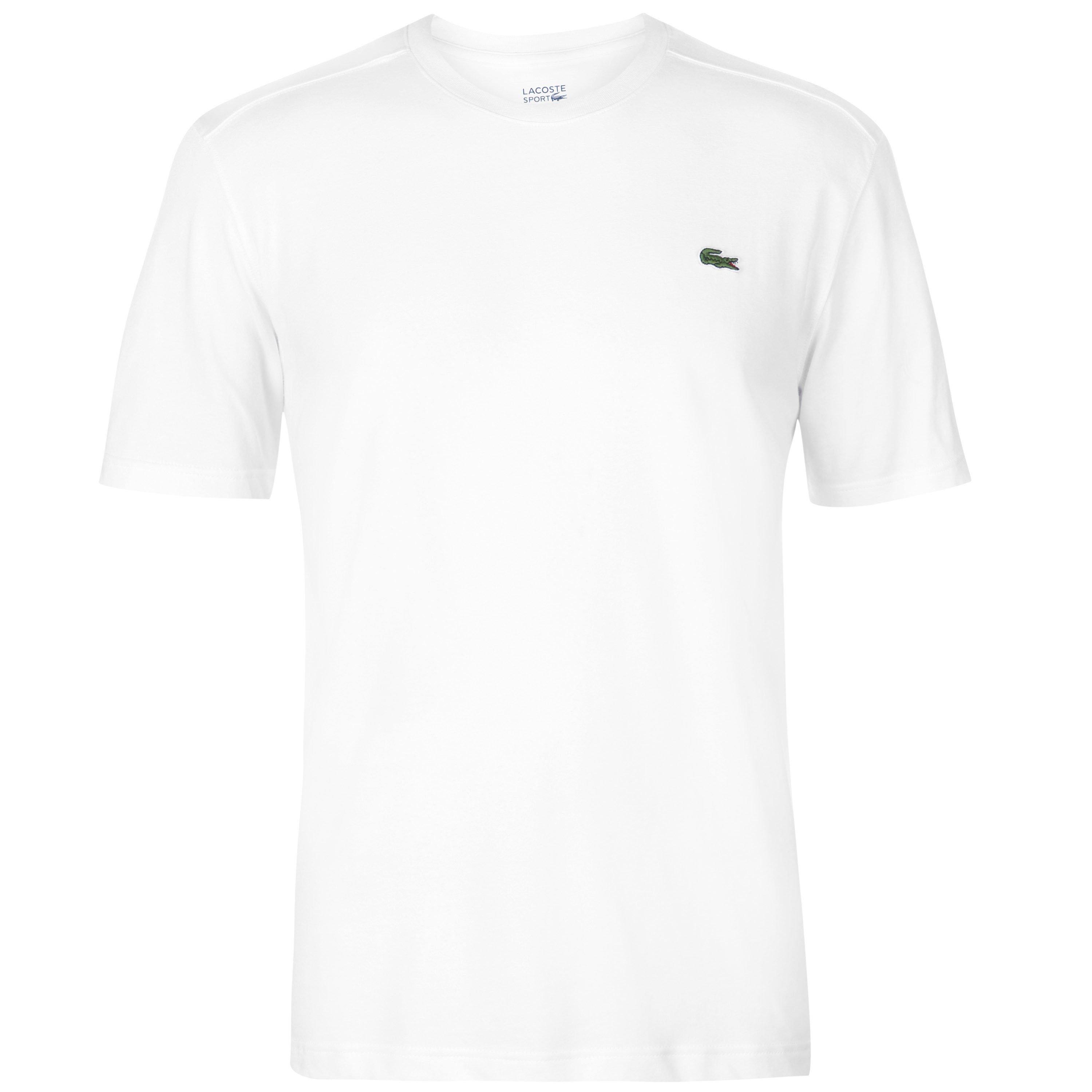 Lacoste Men's White 001 Embroidered Logo T Shirt - 6XL