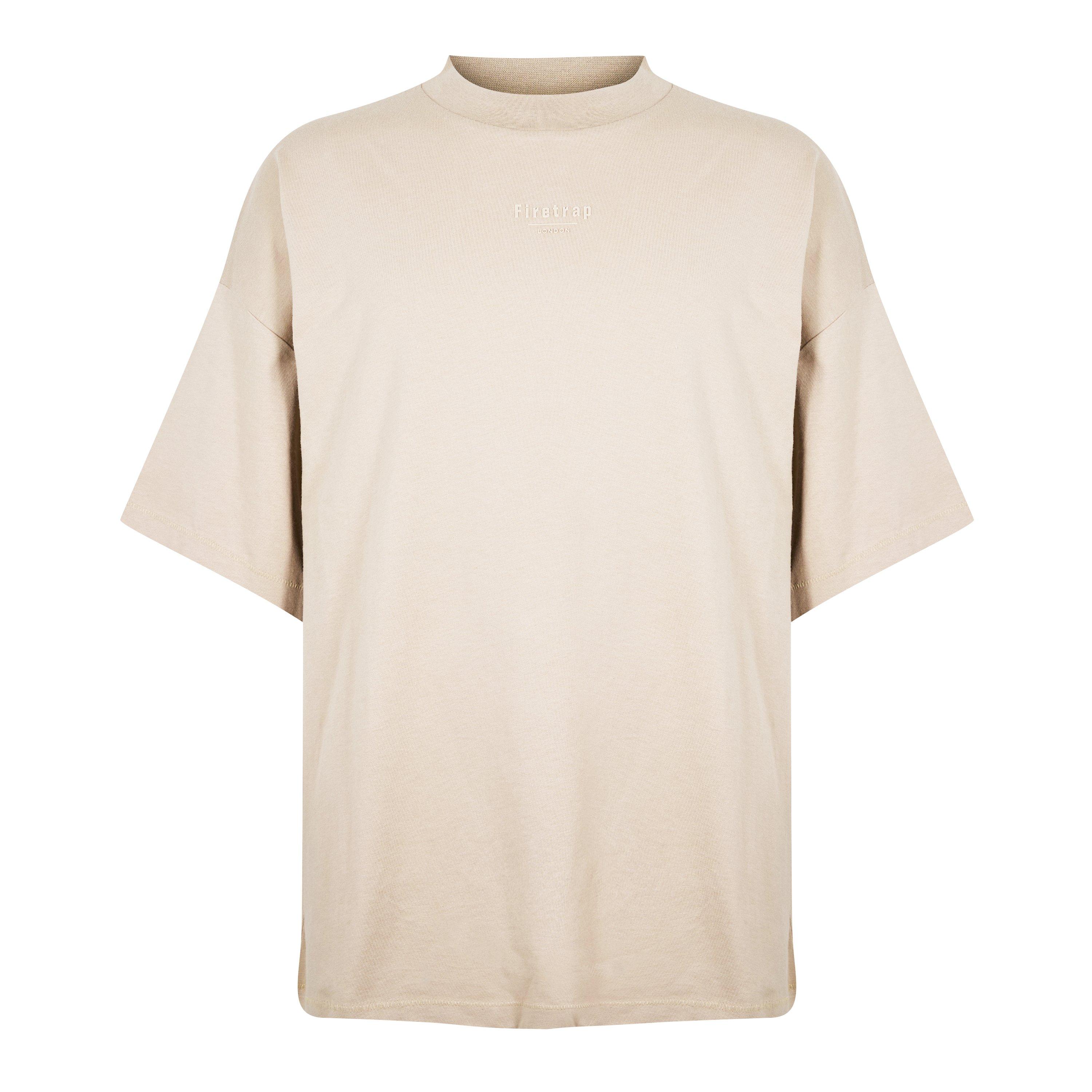Beige - Firetrap - Men's Tonal Regular Fit T-Shirt - 1