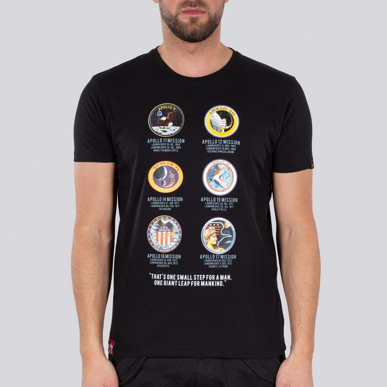 Noir - Alpha Industries - Tommy Hilfiger Core T-shirt de pyjama à logo drapeau Lilas