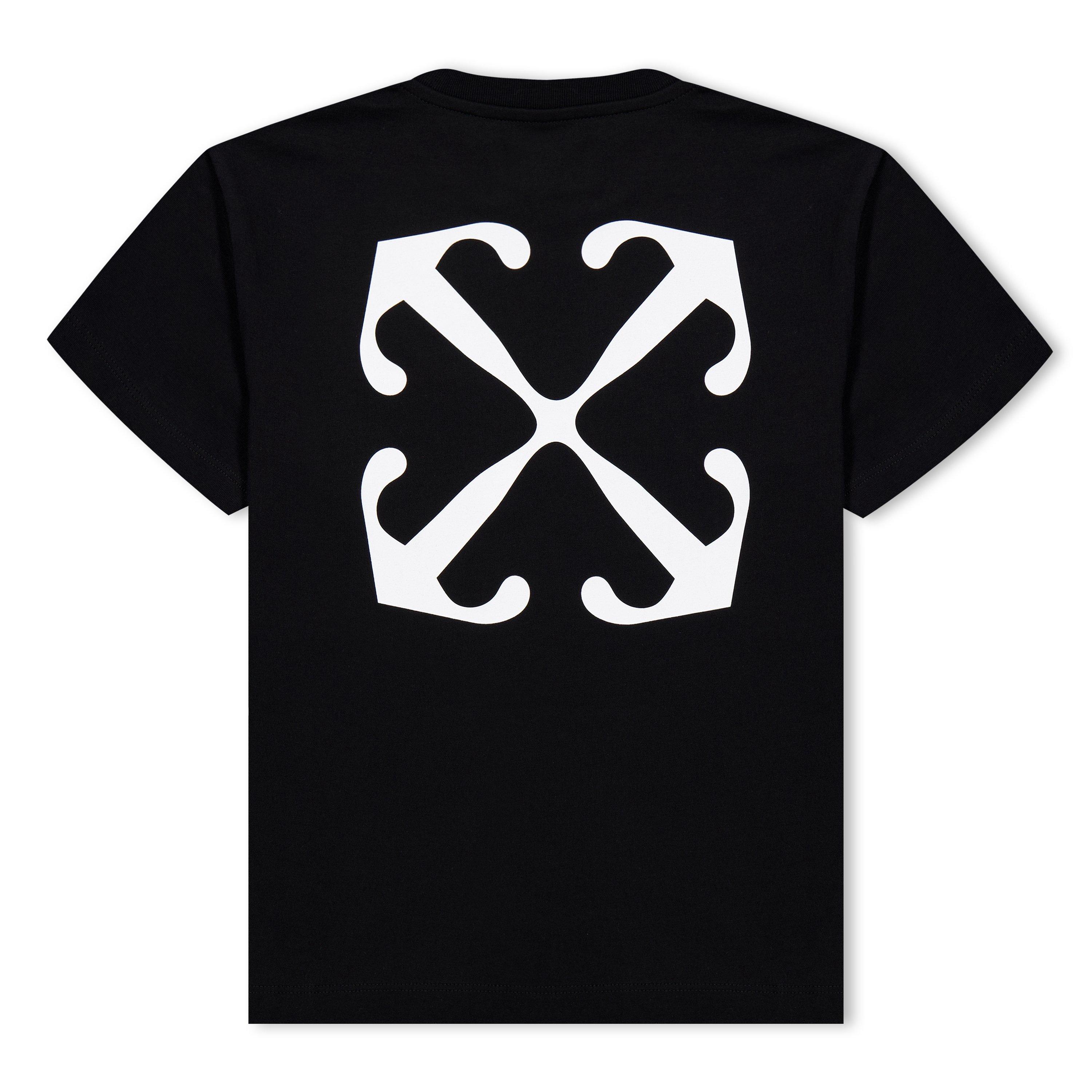 Black 1001 - Off White - Kids Stamp Stencil Logo T-Shirt - 2