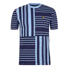 Lyle and Scott Gltch Prnt Tee Sn99