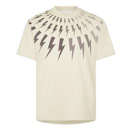 Neil Barrett Thunderbolt Print Cotton T-Shirt