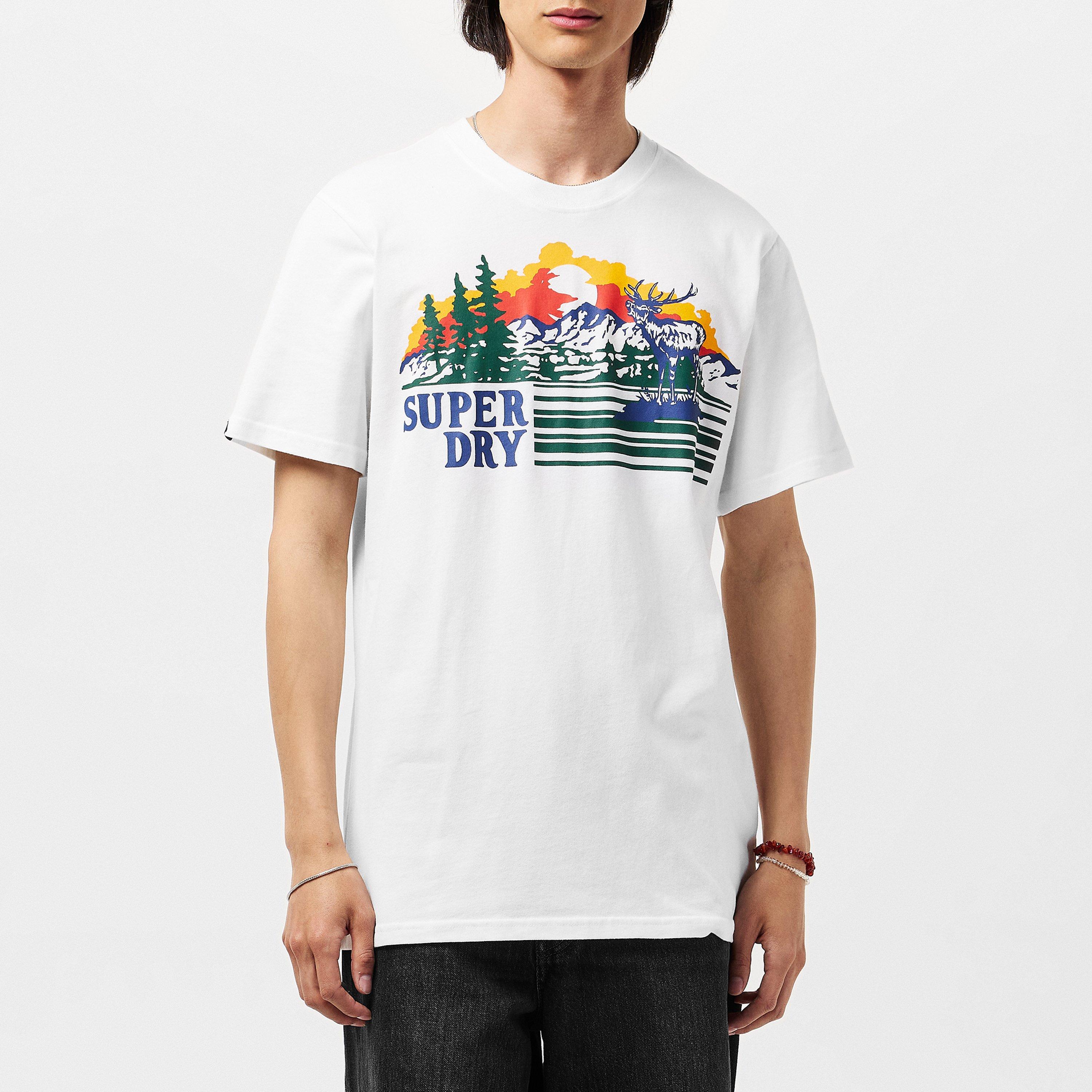 Wintr White - Superdry - Men's Outdoor Graphic Stripe Regular Fit T-Shirt - 3