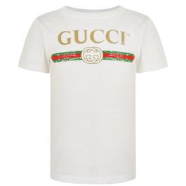 Gucci Juniors' Fake Logo Cotton T-Shirt