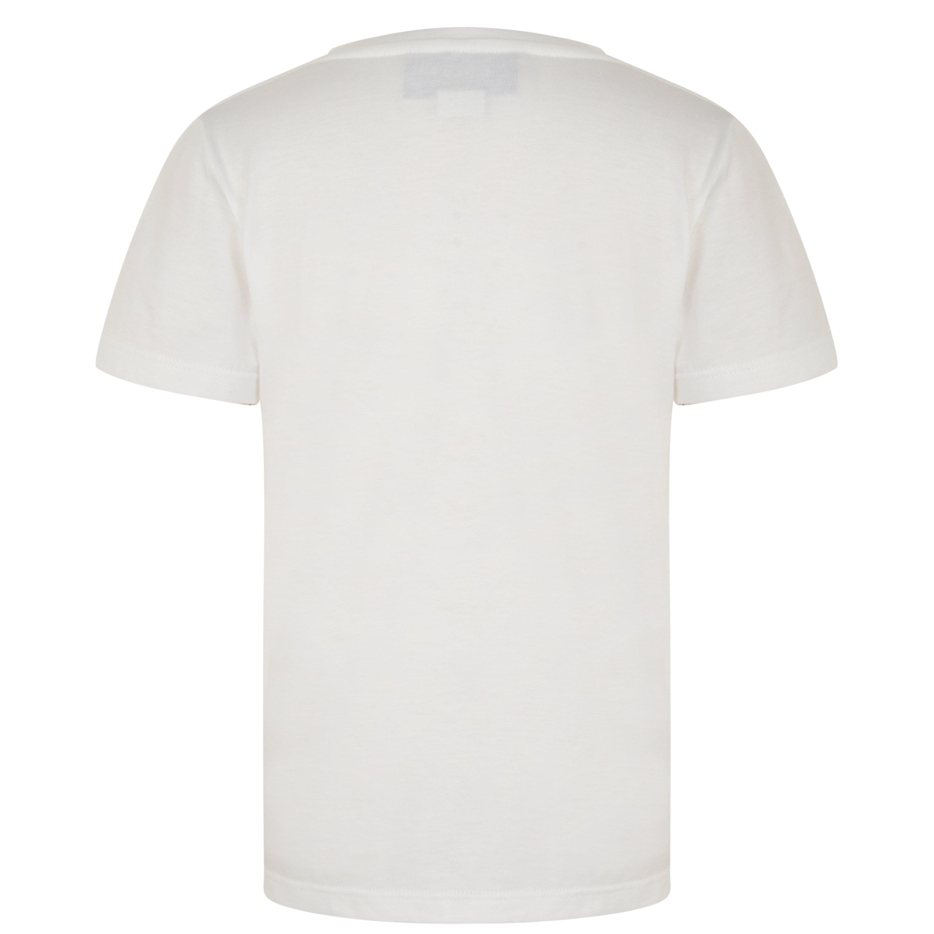 White 9112 - Gucci - Juniors' Fake Logo Cotton T-Shirt - 2