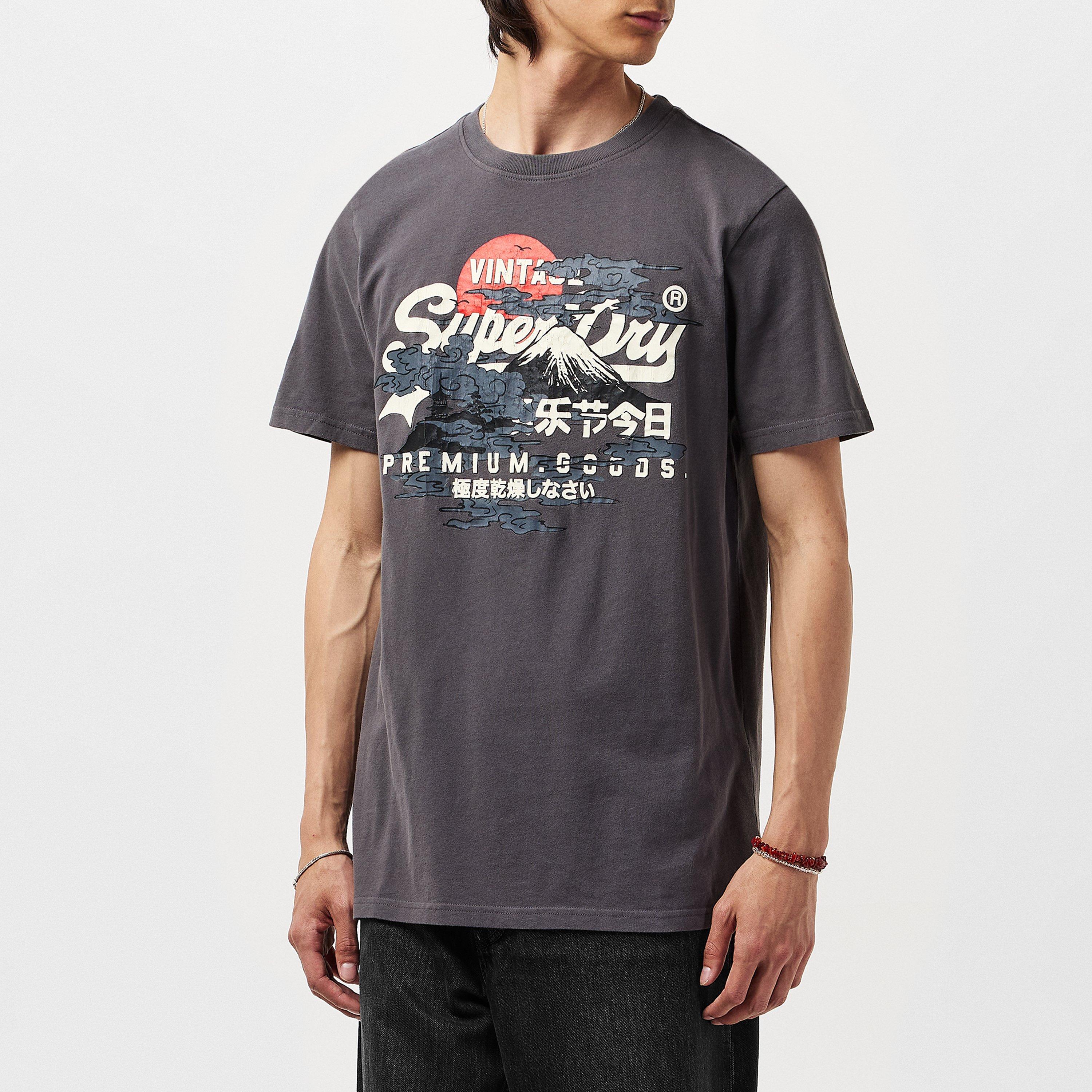 Sivo - Superdry - Men's Tokyo Graphic Regular Fit T-Shirt - 3