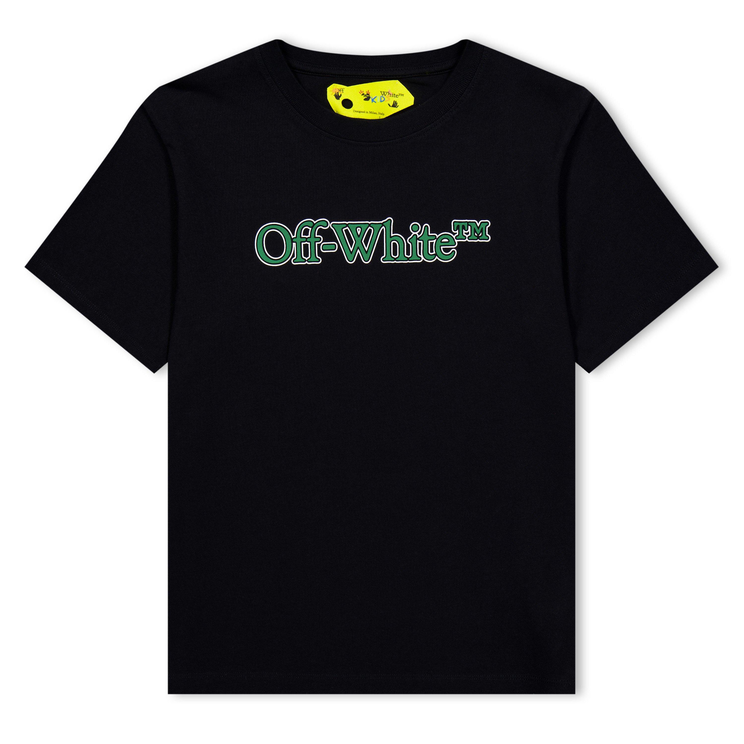 Blk Grn 1055 - Off White - Kids' Bookish Cotton Logo T-Shirt - 1