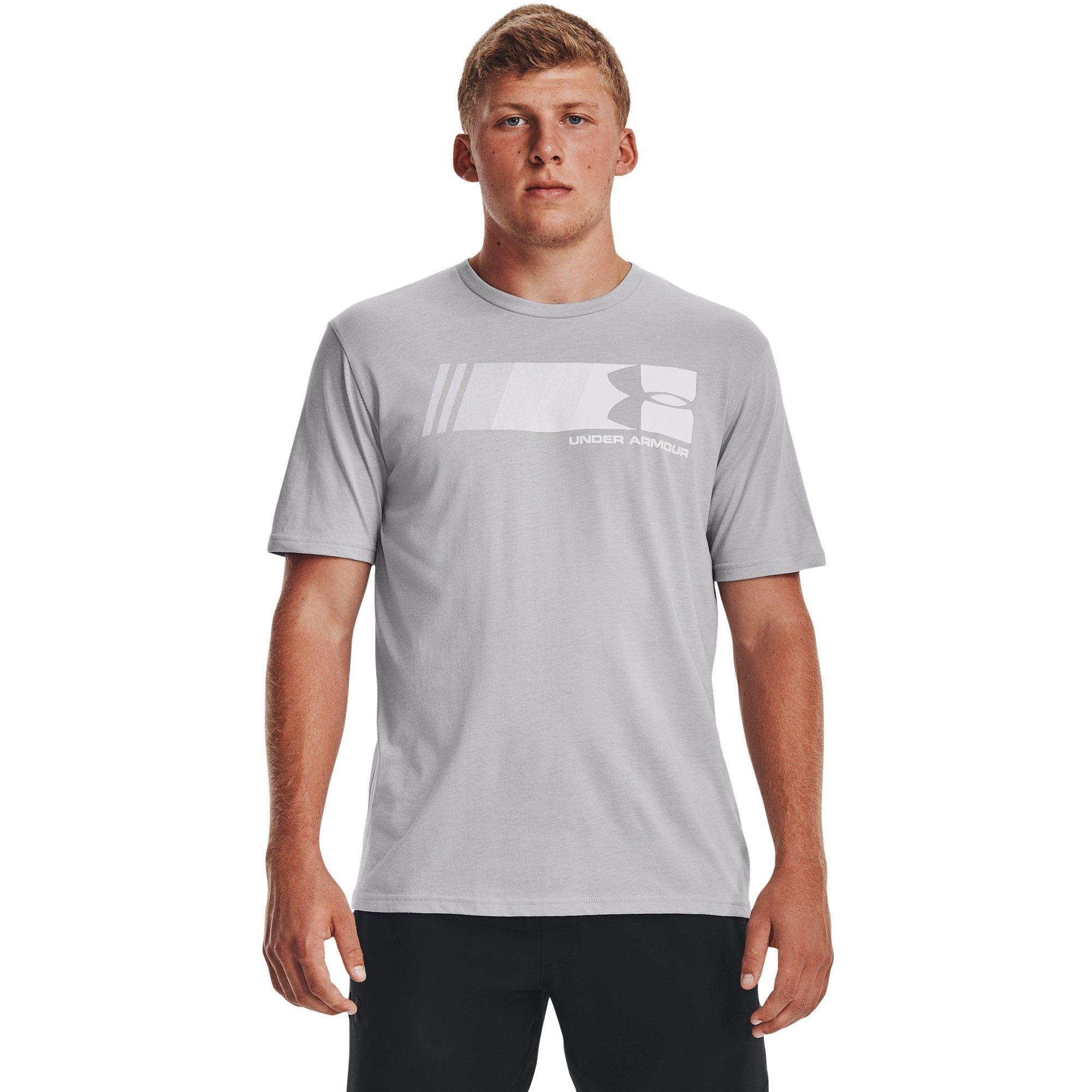 Mod Gray/White - Under Armour - Fast Left Chest T-Shirt Mens - 2